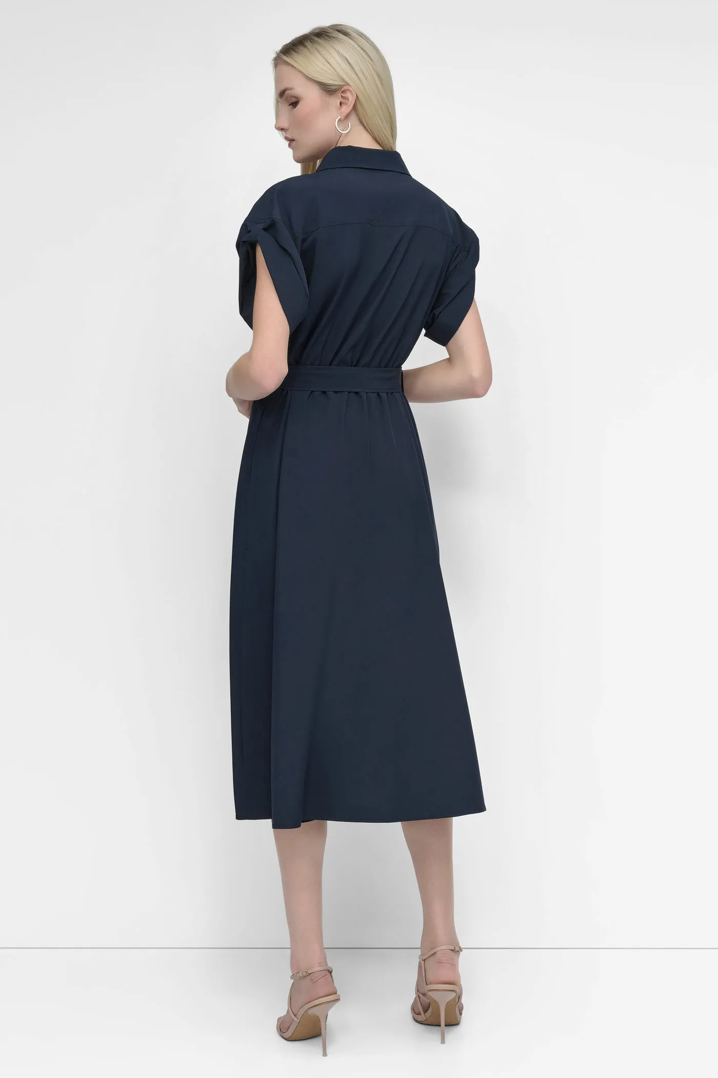 BUTTON FRONT COMMUTER MIDI DRESS sold by DKNY product image thumbnail 2