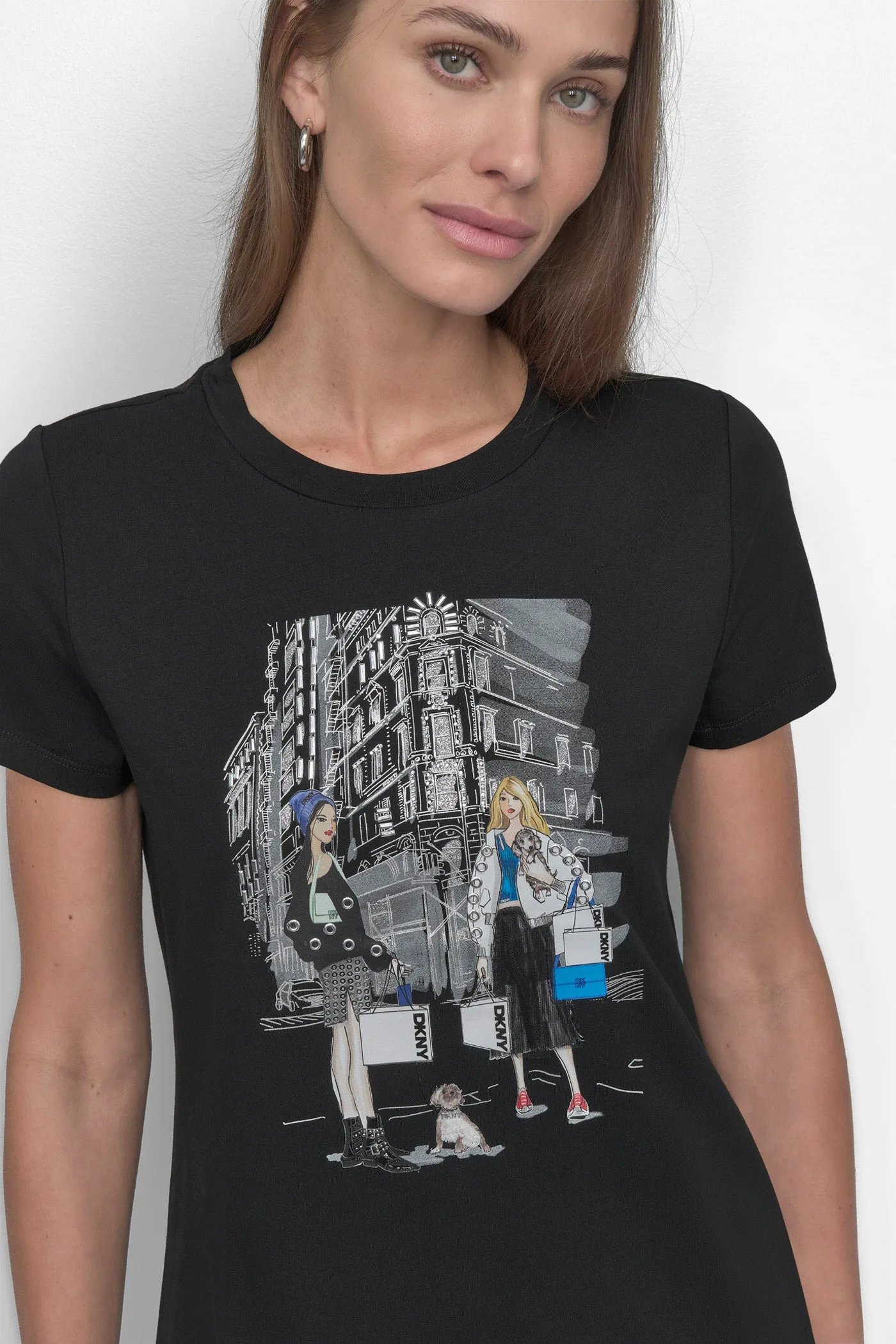 FLATIRON CONVERSATIONAL TEE sold by DKNY product image thumbnail 5
