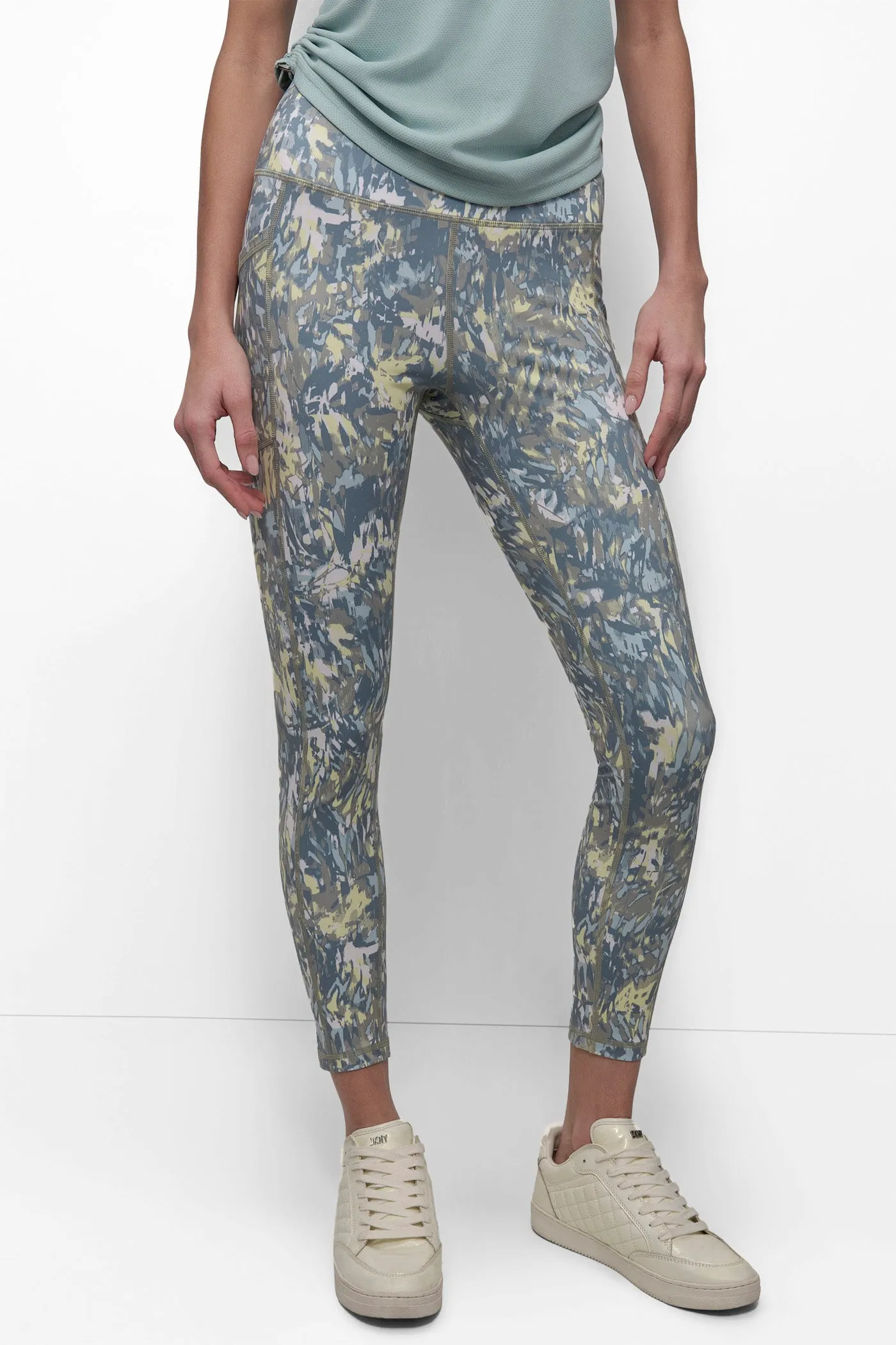 HIGH WAIST PRINTED FITNESS TIGHT WITH POCKETS sold by DKNY