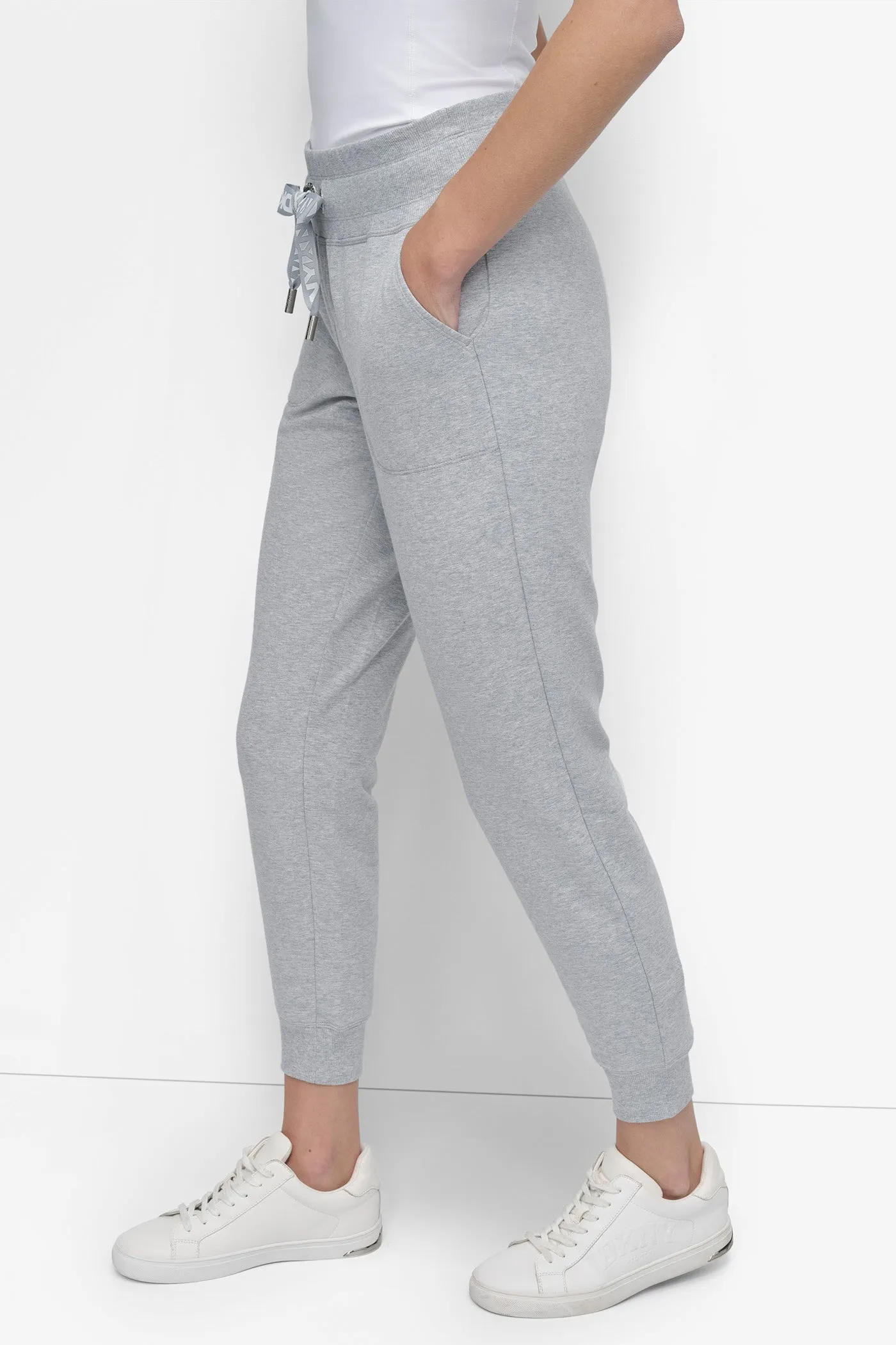 HIGH RISE TWO TONE LOGO DRAWSTRING JOGGER sold by DKNY product image thumbnail 3