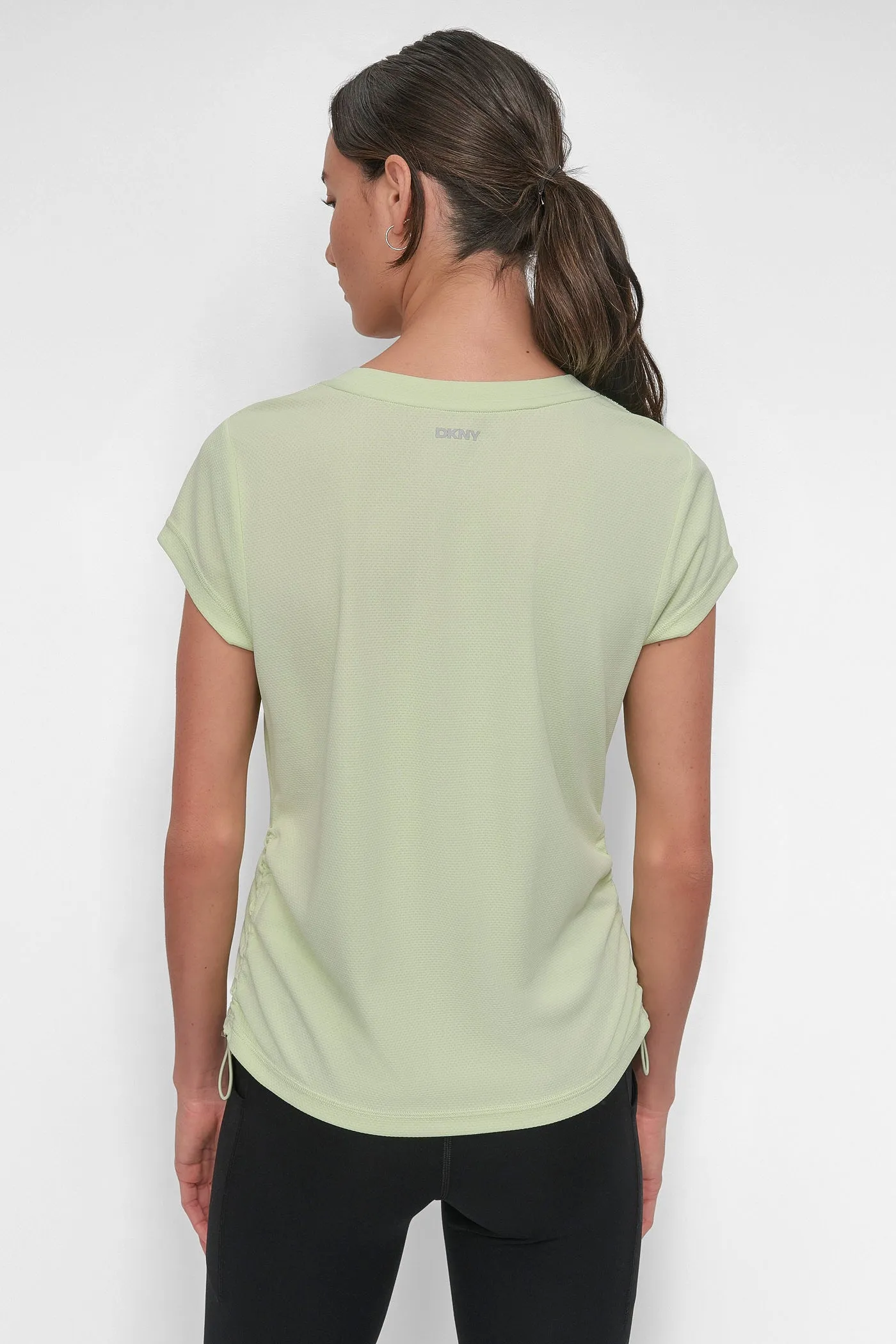 RUCHED TECH-MESH PERFORMANCE TEE sold by DKNY product image thumbnail 2