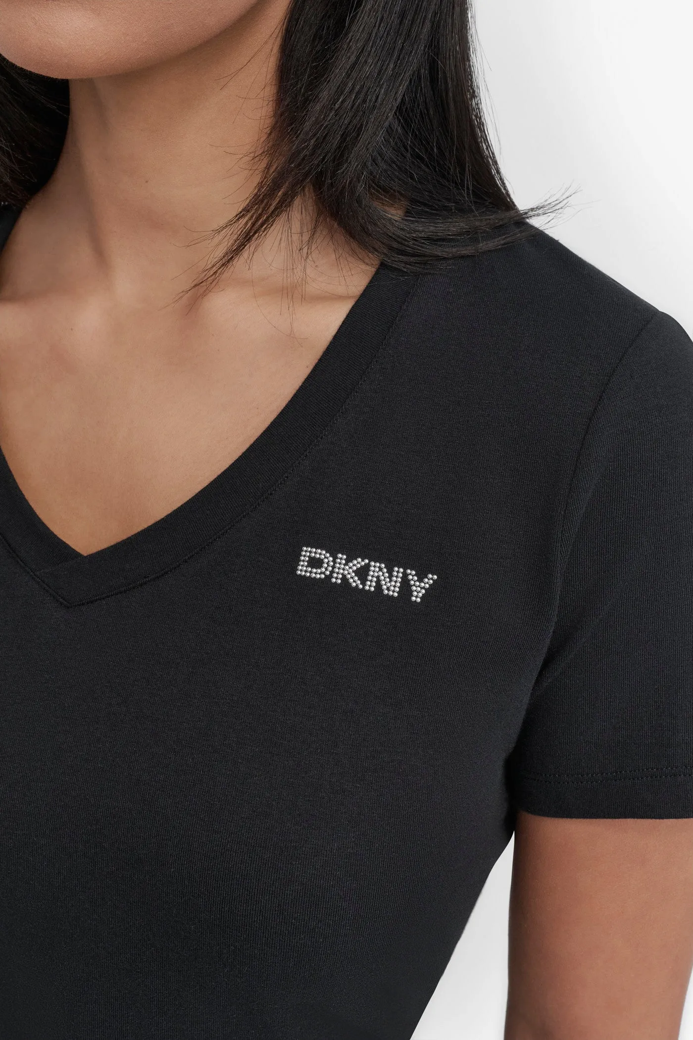 CRYSTAL LOGO MINI T-SHIRT DRESS sold by DKNY product image thumbnail 5