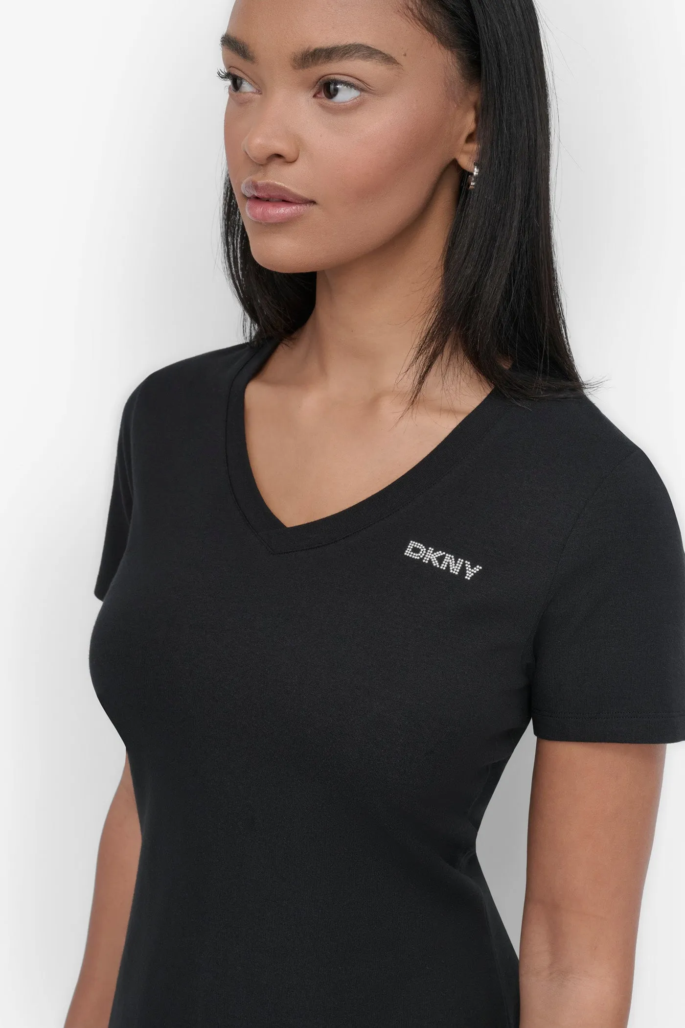 CRYSTAL LOGO MINI T-SHIRT DRESS sold by DKNY product image thumbnail 4