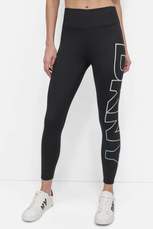 MID-RISE LOGO 7/8 COMPRESSION LEGGING sold by DKNY