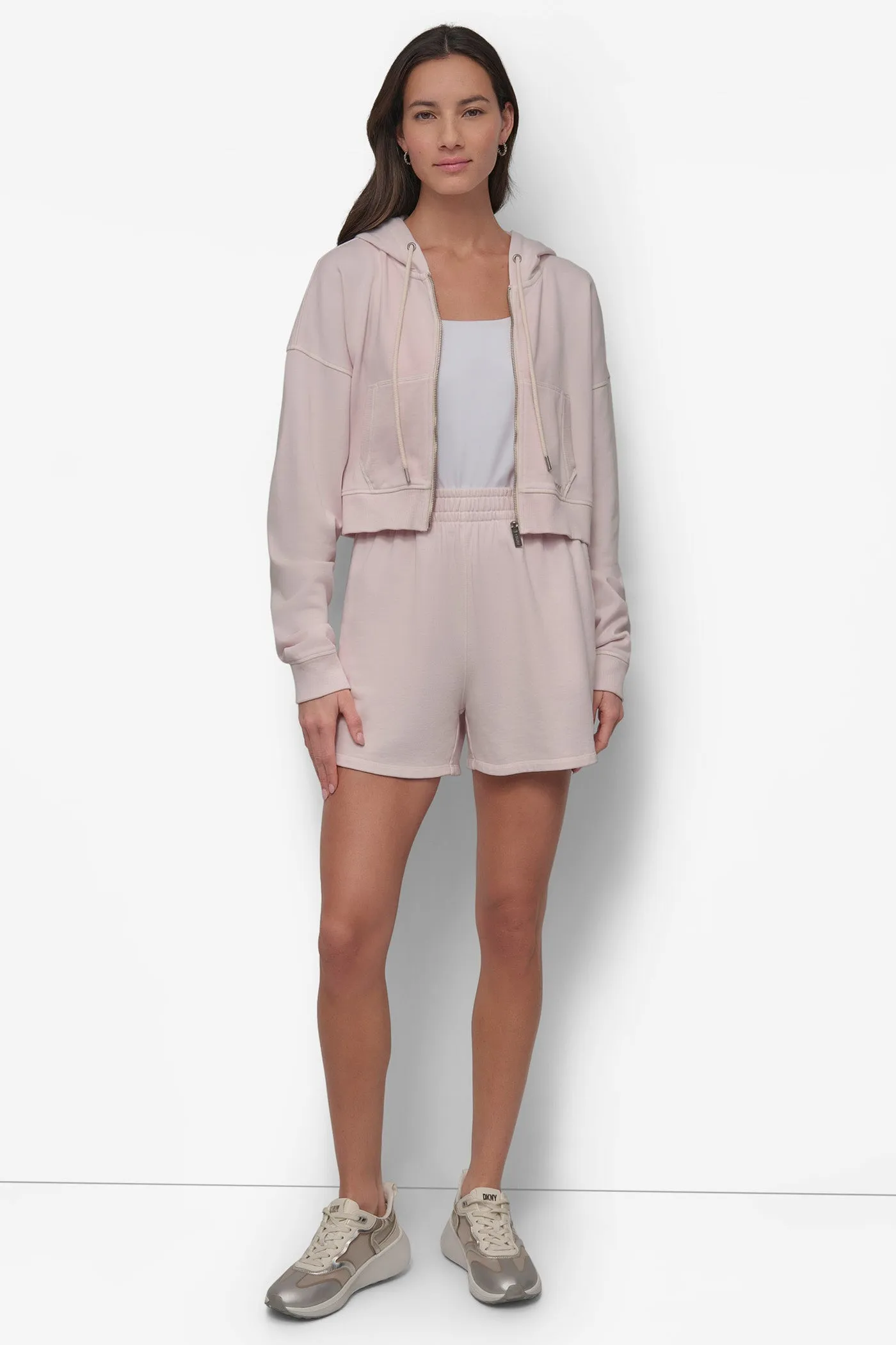 EXTRA HIGH-RISE RIB-TRIMMED SWEAT SHORT sold by DKNY product image thumbnail 5