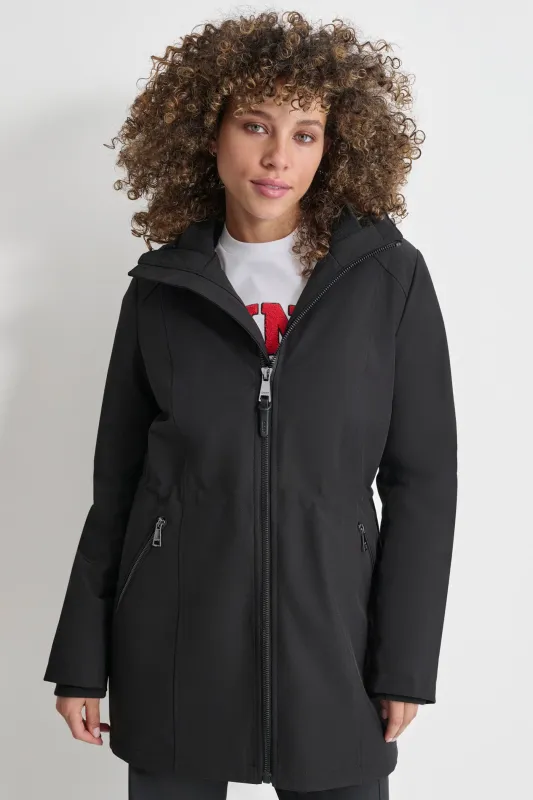 VALBOA LINED SOFT SHELL JACKET sold by DKNY
