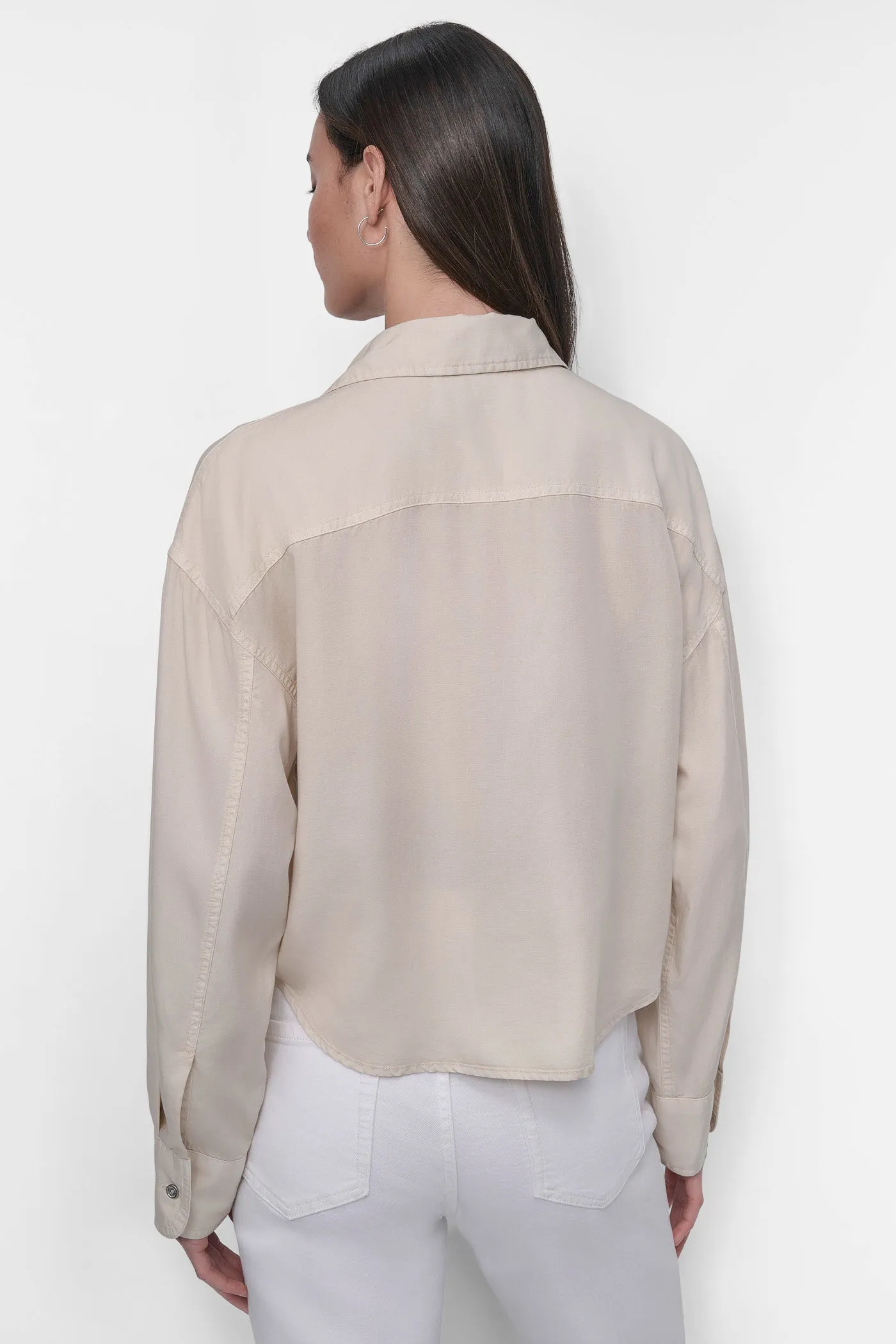 CROPPED BUTTON FRONT SHIRT sold by DKNY product image thumbnail 2
