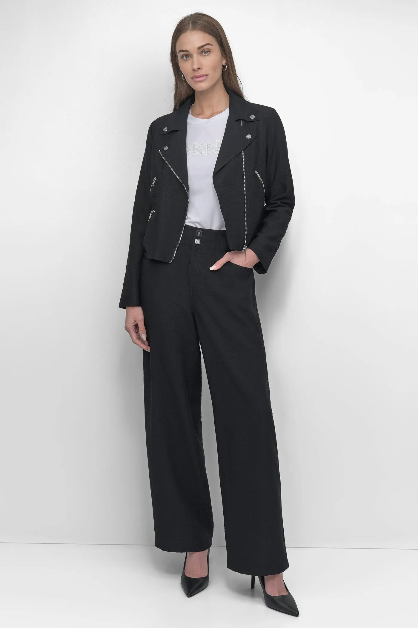 ZIPPER CRINKLE JACKET sold by DKNY product image thumbnail 5