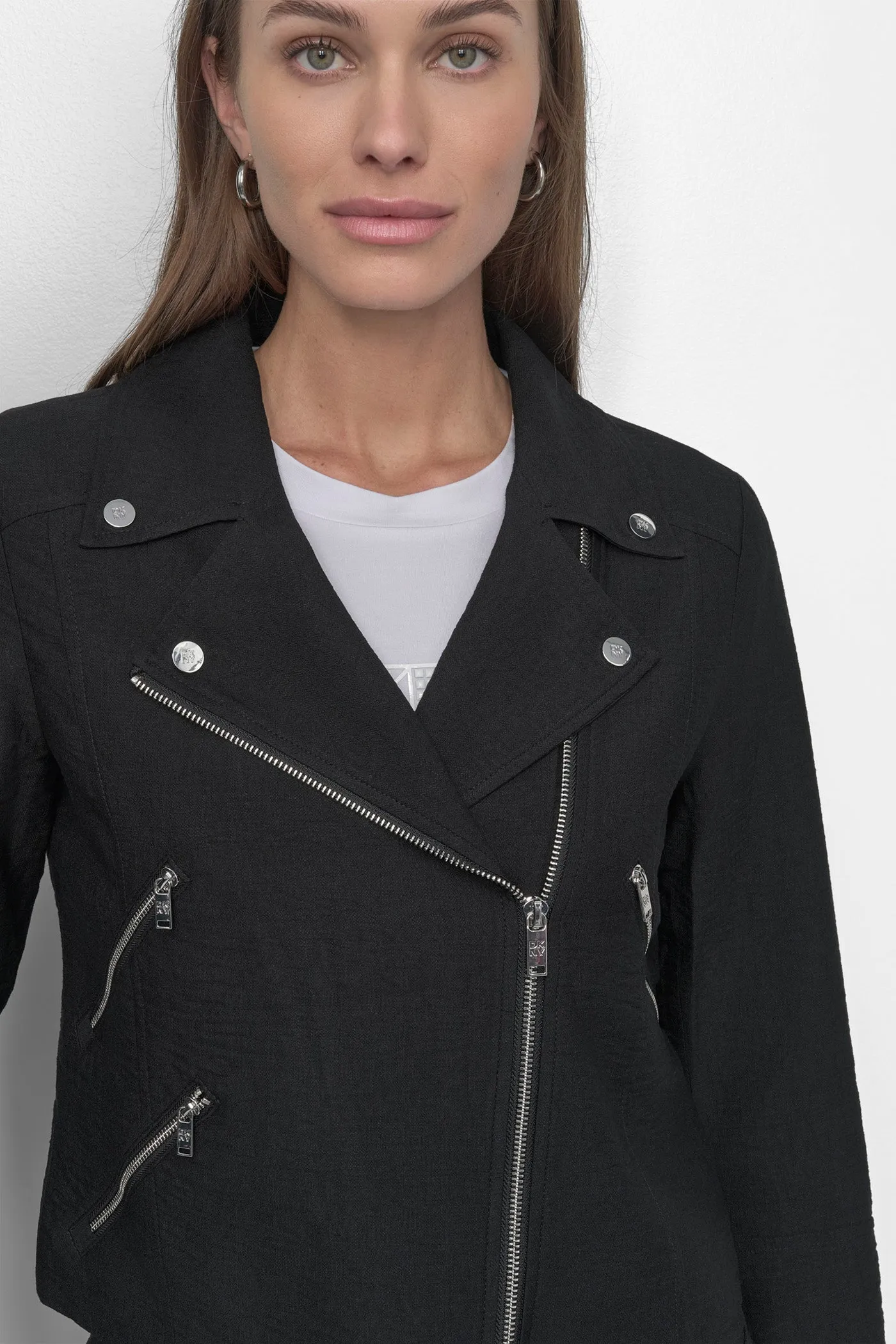 ZIPPER CRINKLE JACKET sold by DKNY product image thumbnail 4