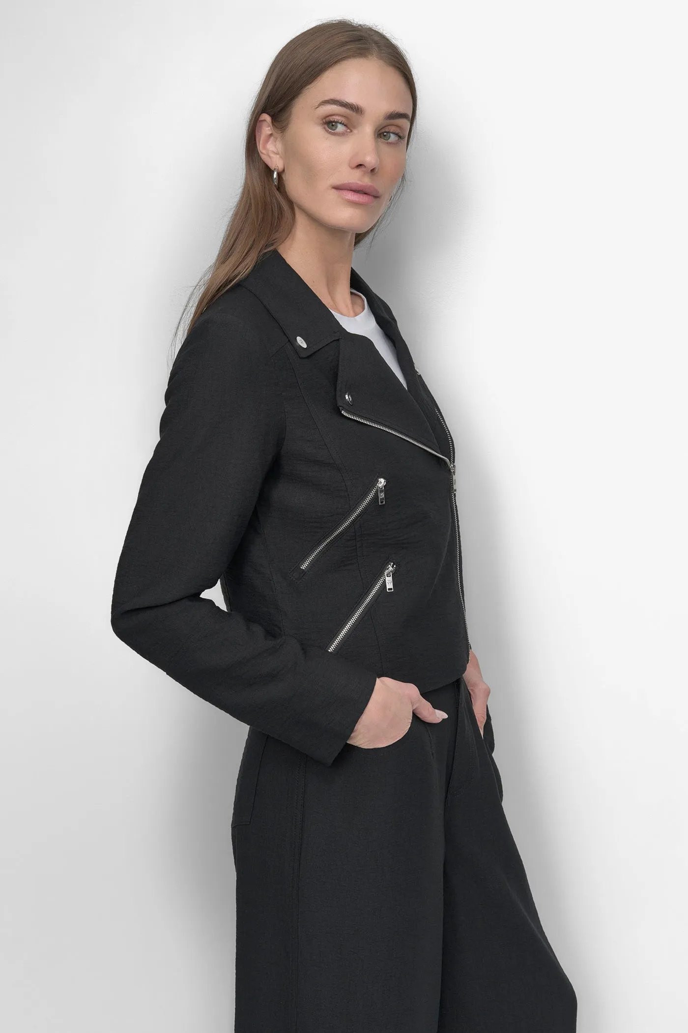 ZIPPER CRINKLE JACKET sold by DKNY product image thumbnail 3