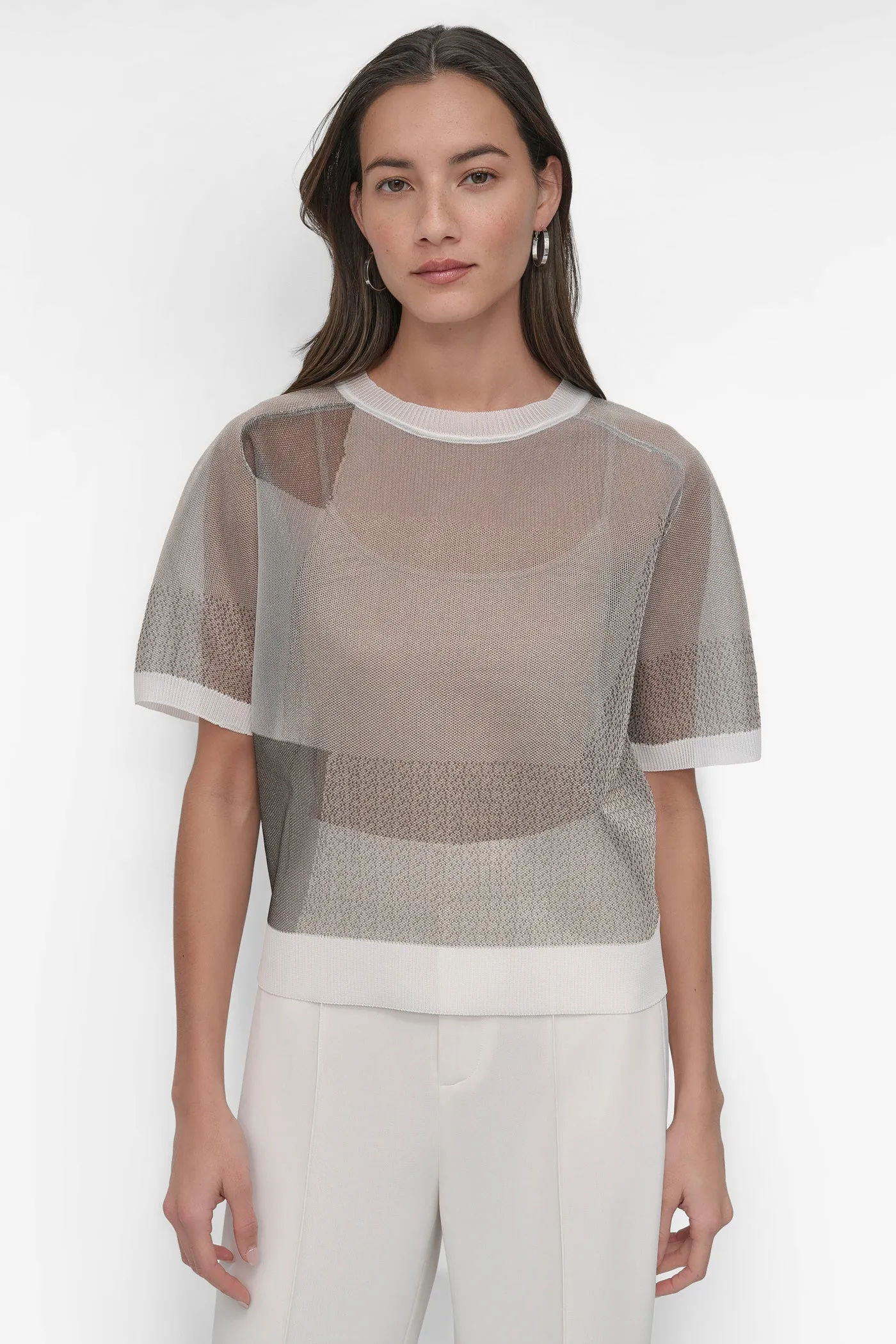 SHEER PRINT TEE sold by DKNY