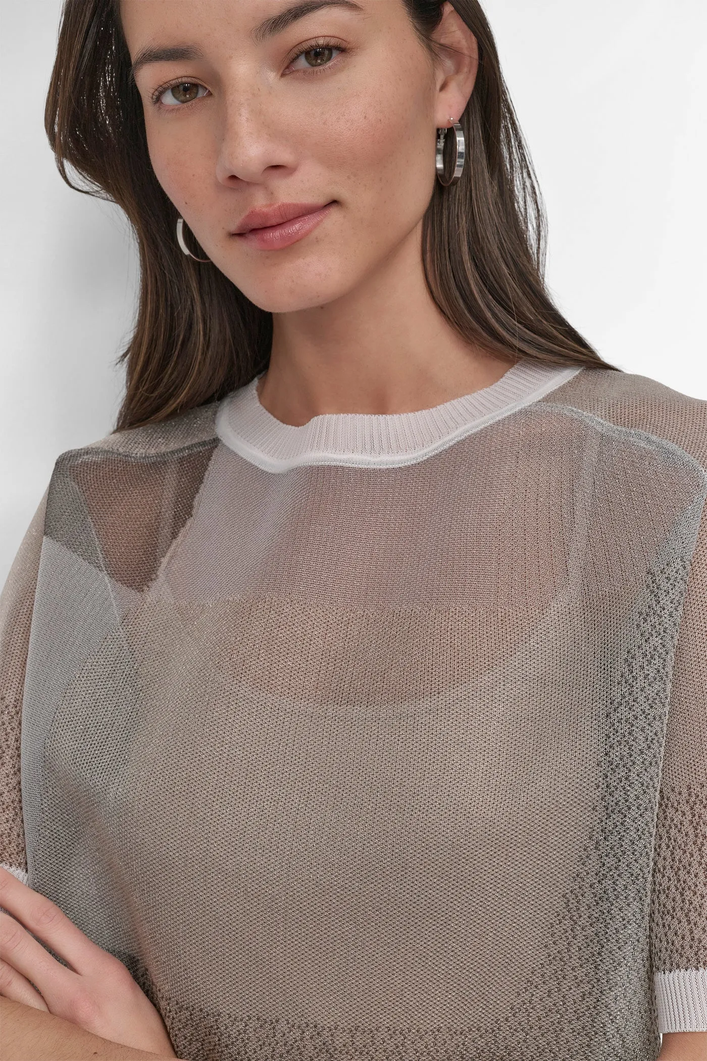 SHEER PRINT TEE sold by DKNY product image thumbnail 4