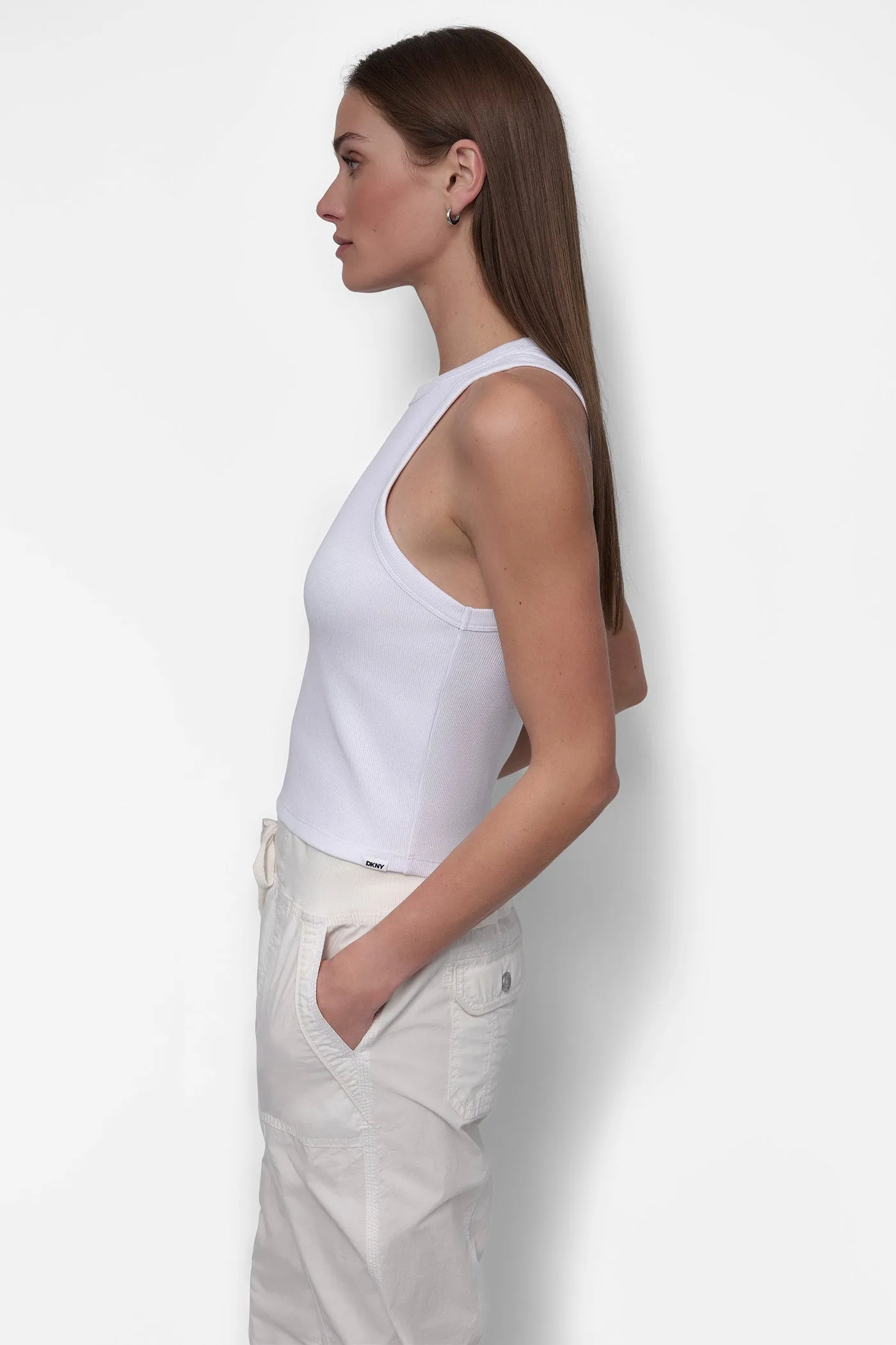 RIBBED HIGH NECK TANK sold by DKNY product image thumbnail 3