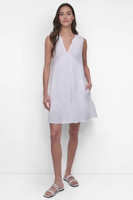 DOUBLE CREPE GAUZE DRESS sold by DKNY
