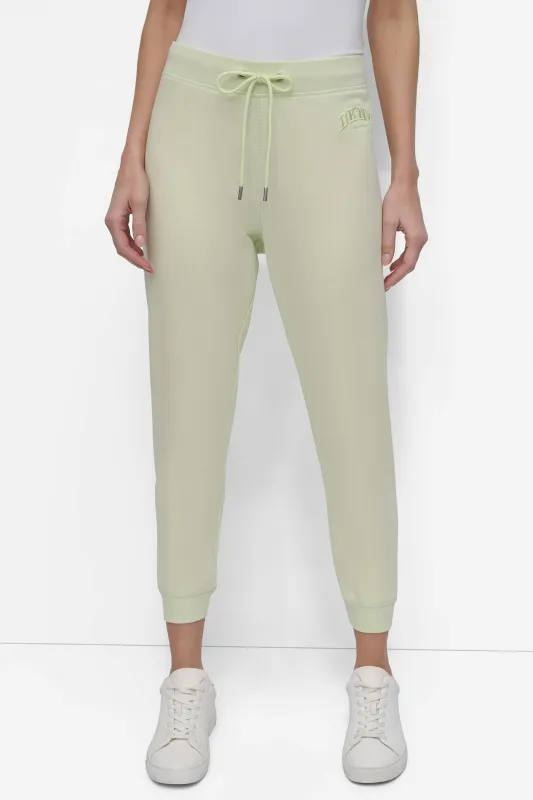 HIGH-RISE LOGO EMBROIDERED TAPERED JOGGER sold by DKNY