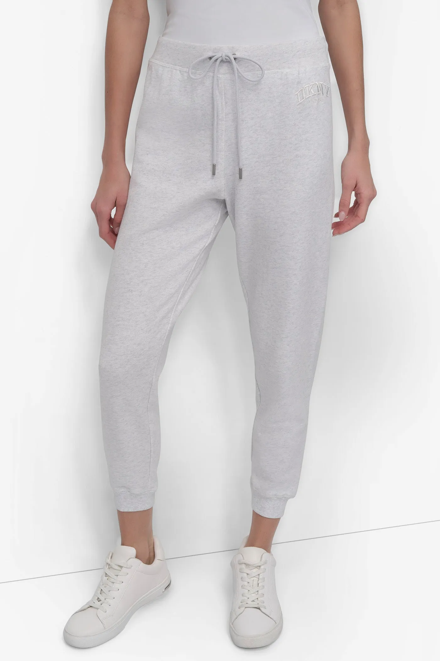 HIGH-RISE LOGO EMBROIDERED TAPERED JOGGER sold by DKNY