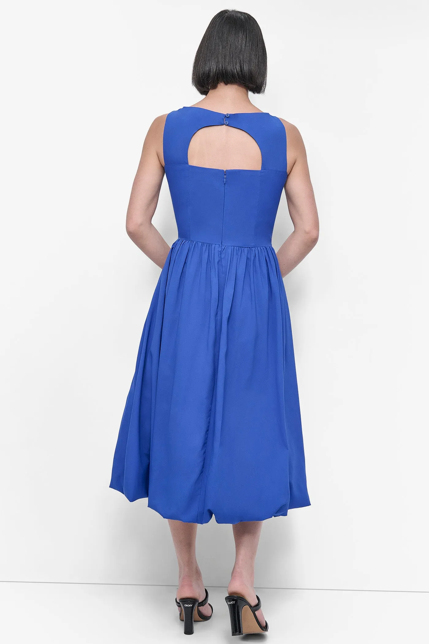 SLEEVELESS BOAT NECK DROP WAIST DRESS sold by DKNY product image thumbnail 2