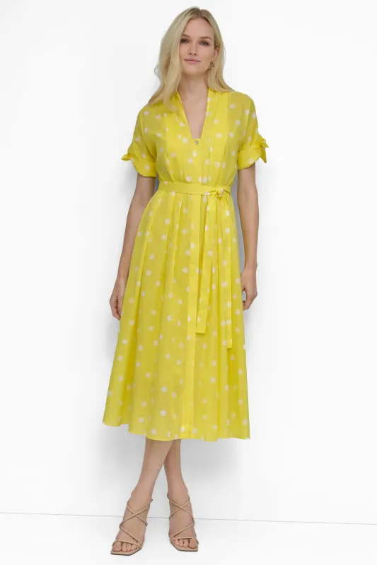 SHORT SLEEVE COTTON MIDI DRESS sold by DKNY