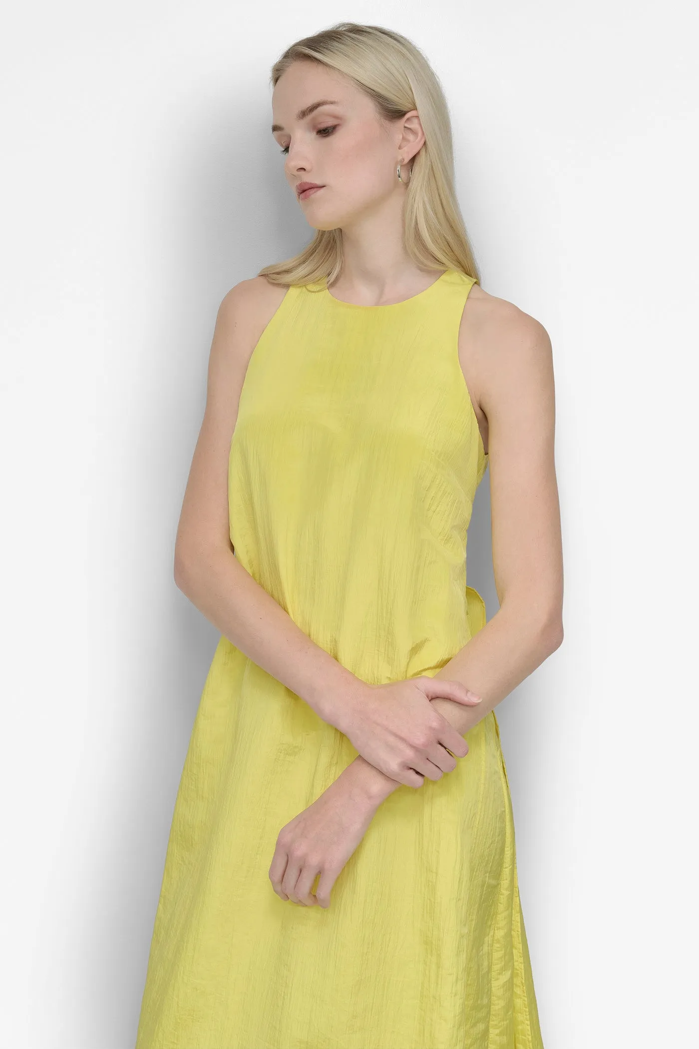 SLEEVELESS SCOOP NECK LONG TUNIC WITH SIDE PLEATS sold by DKNY product image thumbnail 5
