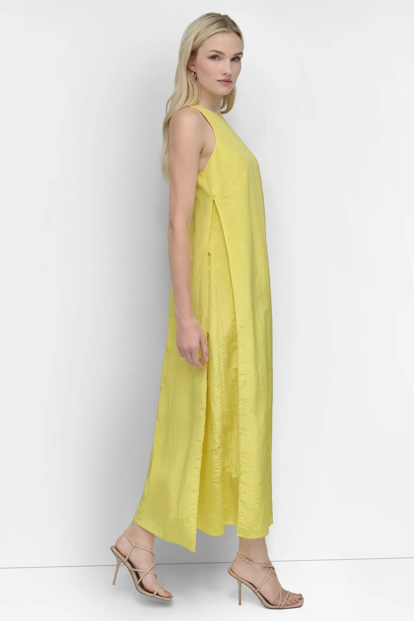 SLEEVELESS SCOOP NECK LONG TUNIC WITH SIDE PLEATS sold by DKNY product image thumbnail 3