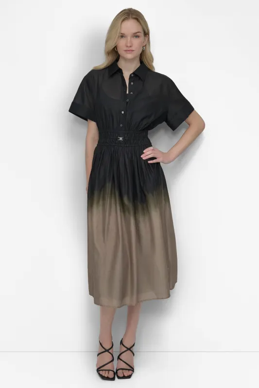 OMBRE SHIRT DRESS sold by DKNY