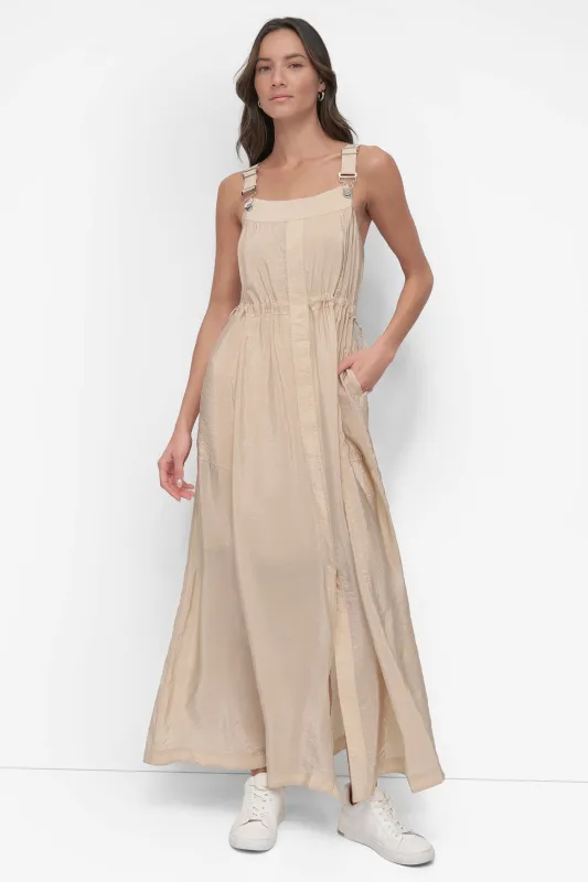 SLEEVELESS OVERALL DRESS sold by DKNY