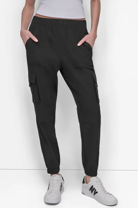 HIGH-RISE COMMUTER CARGO JOGGER sold by DKNY