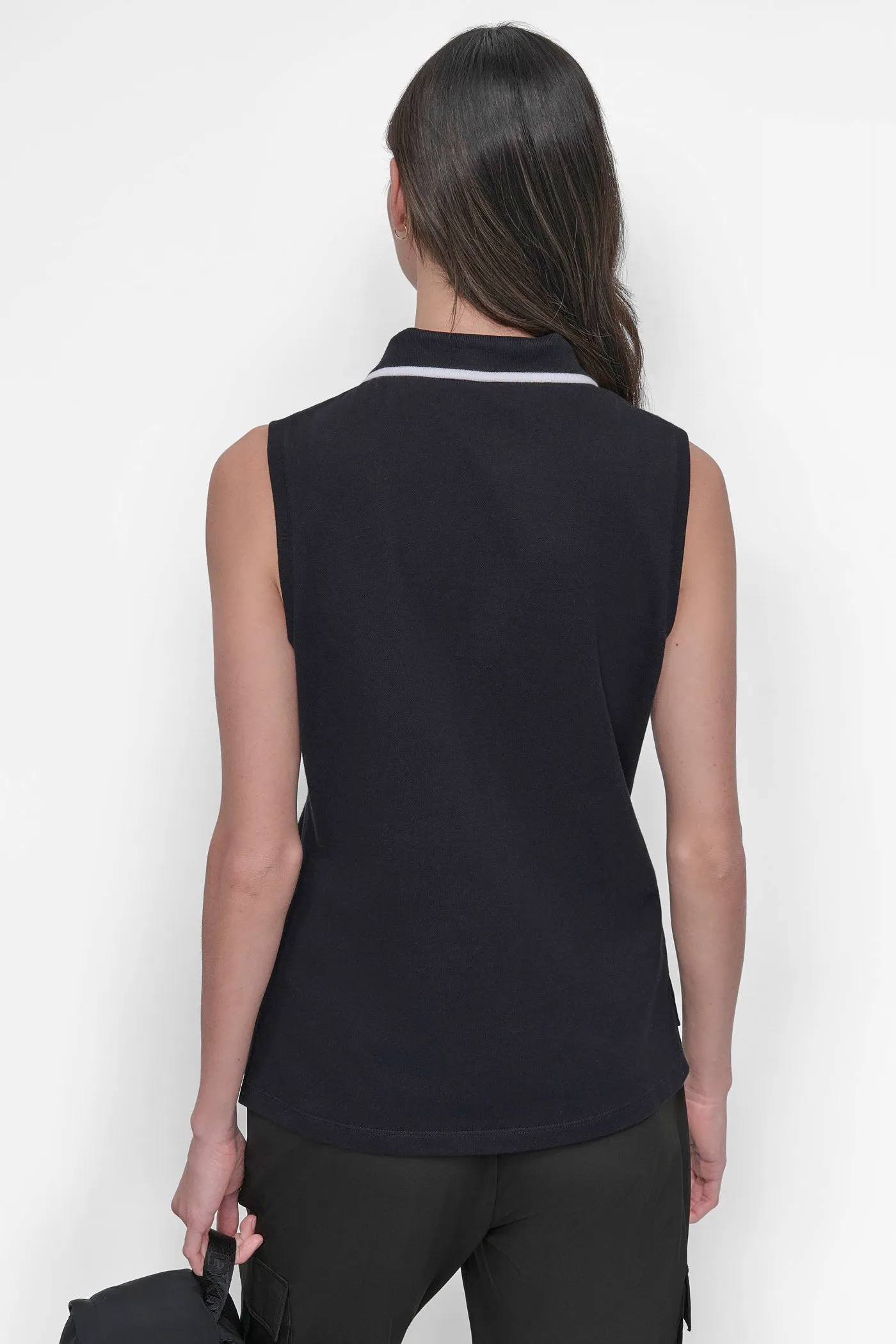 LOGO-EMBROIDERED PERFORMANCE POLO TANK sold by DKNY product image thumbnail 2