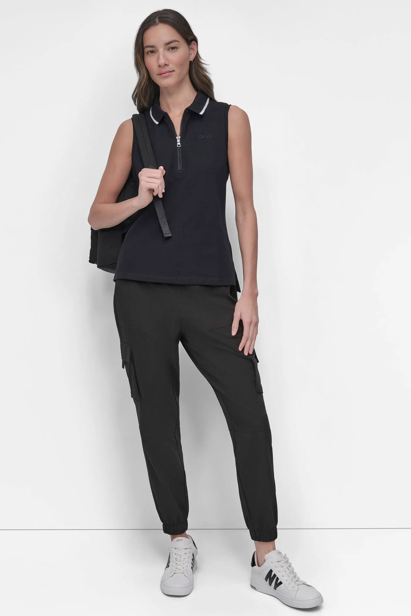 LOGO-EMBROIDERED PERFORMANCE POLO TANK sold by DKNY product image thumbnail 5