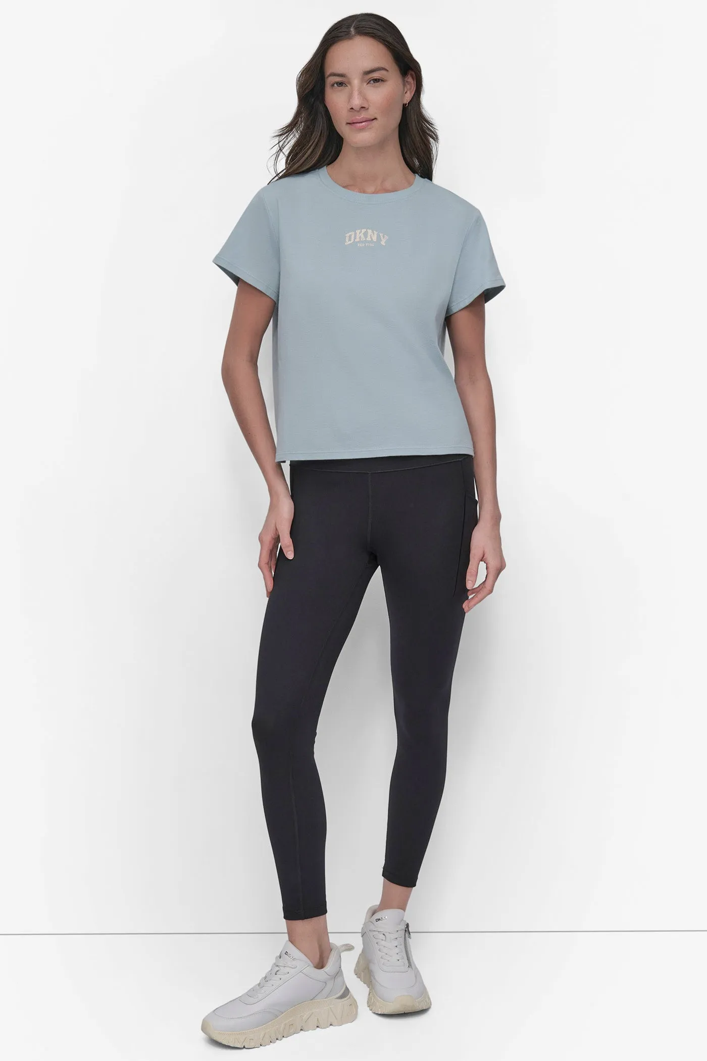 DISTRESSED VARSITY LOGO MEET & GREET TEE sold by DKNY product image thumbnail 4