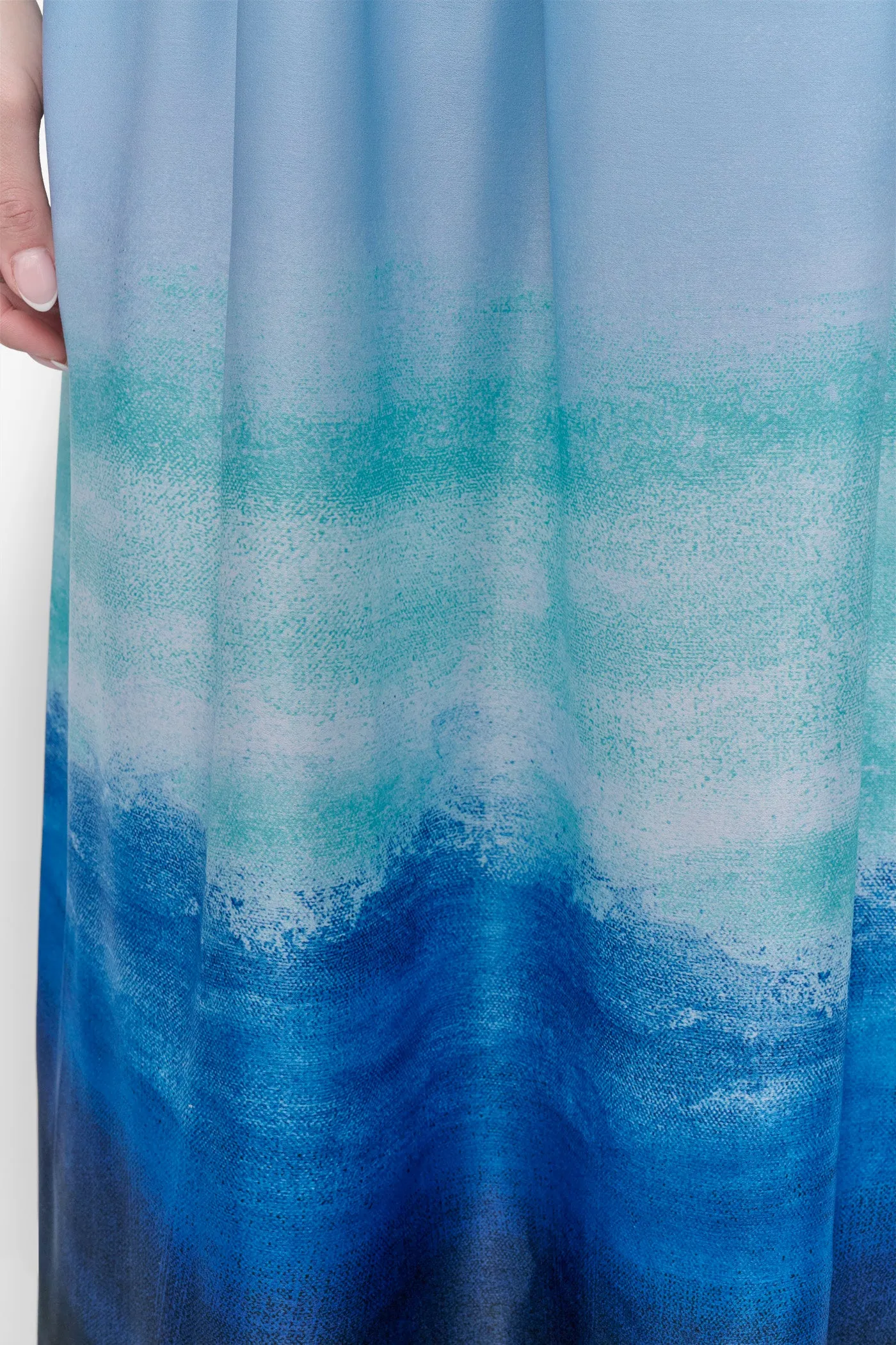 SLEEVELESS PRINTED SATIN DRESS sold by DKNY product image thumbnail 5