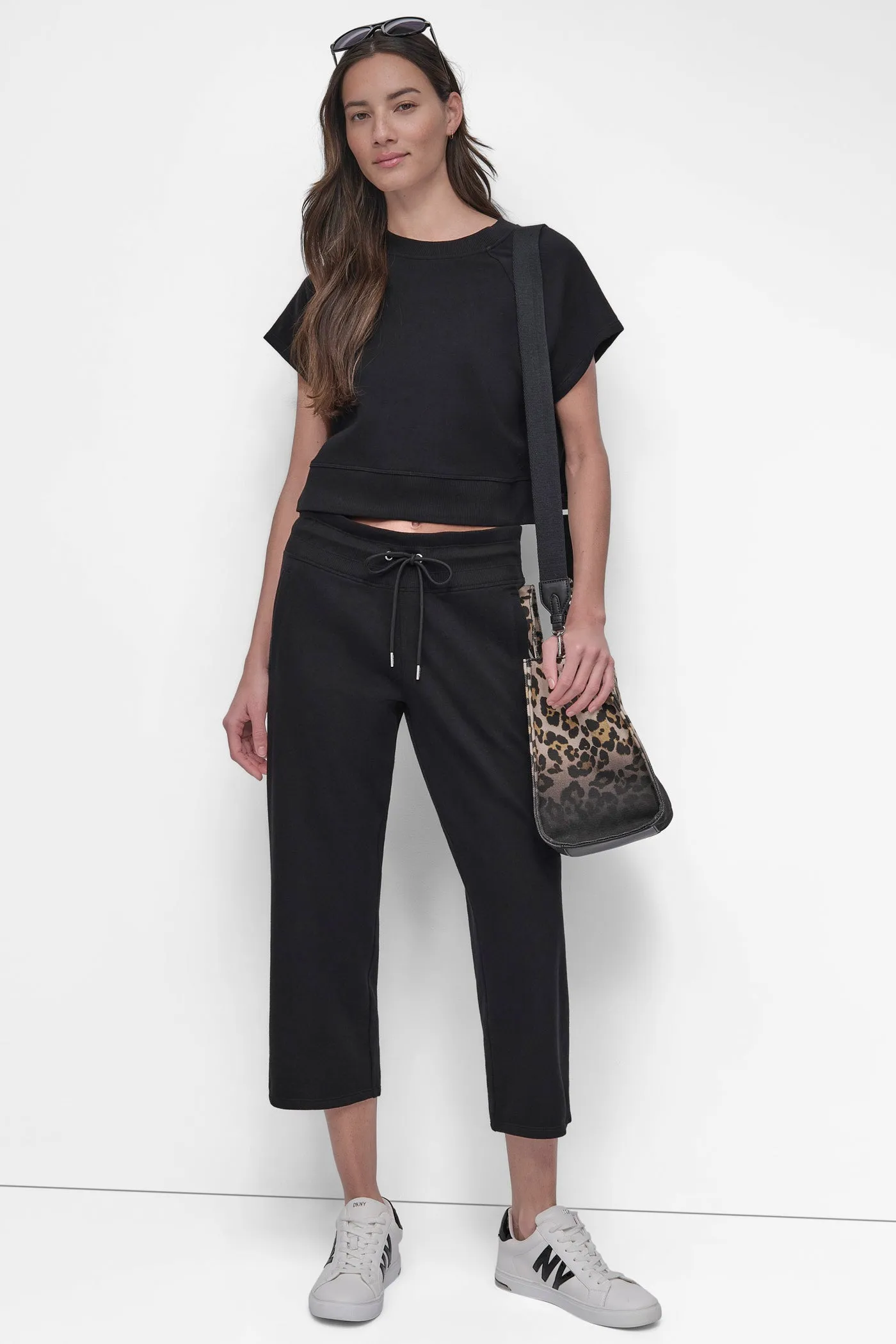 LOGO SHORT SLEEVE CROPPED PULLOVER sold by DKNY product image thumbnail 5