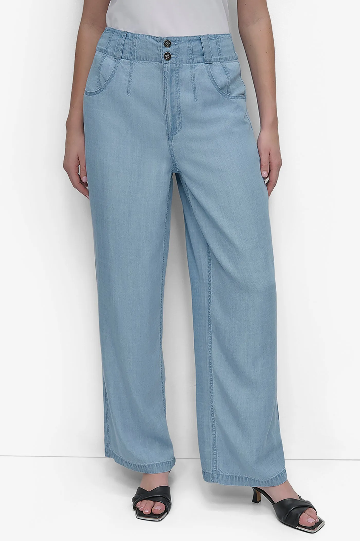 5 POCKET TENCEL PANT sold by DKNY