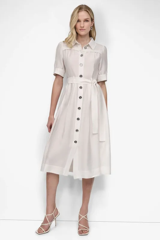 COLLAR BUTTON DOWN UITILITY DRESS sold by DKNY