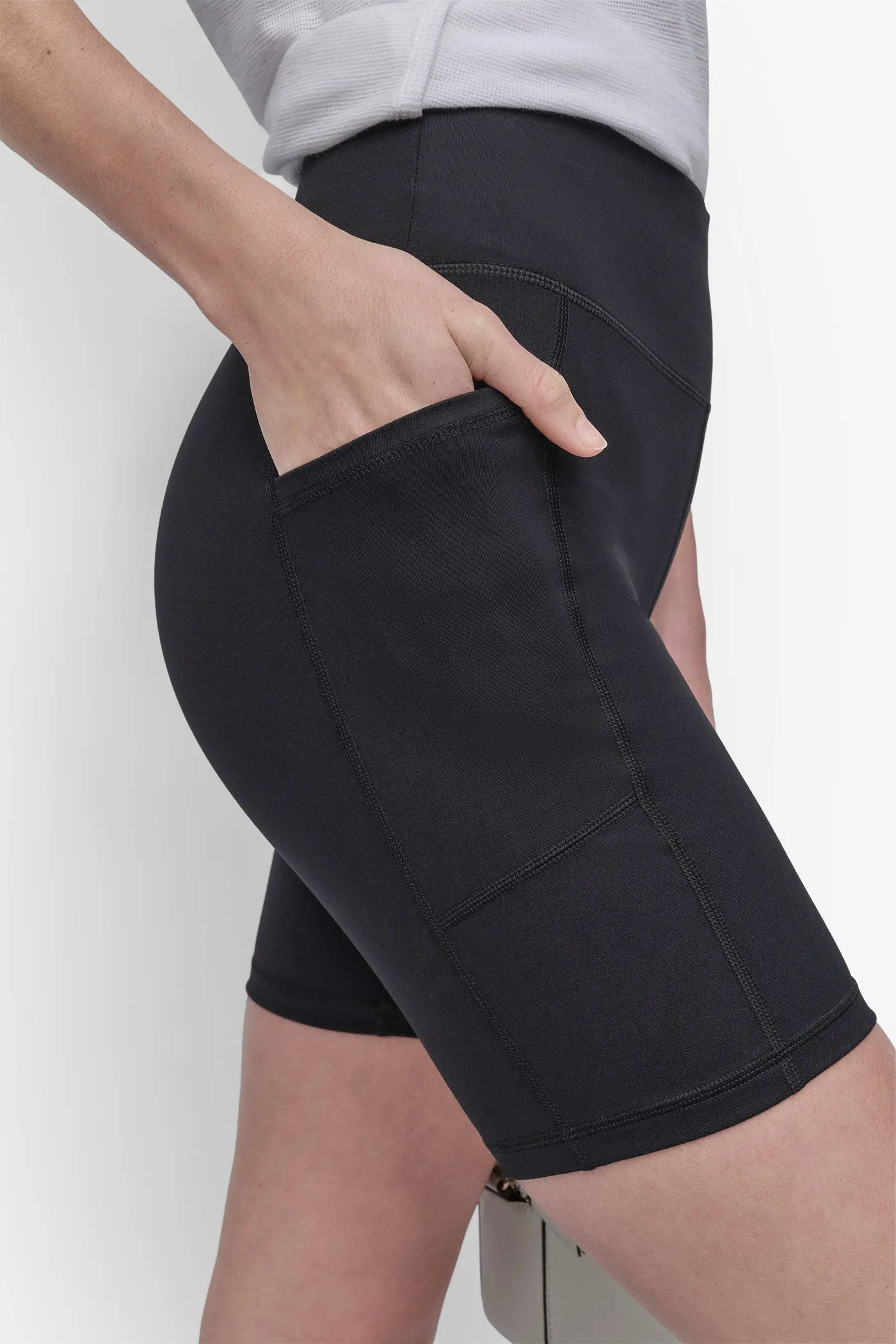 MID RISE LOGO 7/8 BIKER SHORT sold by DKNY product image thumbnail 5