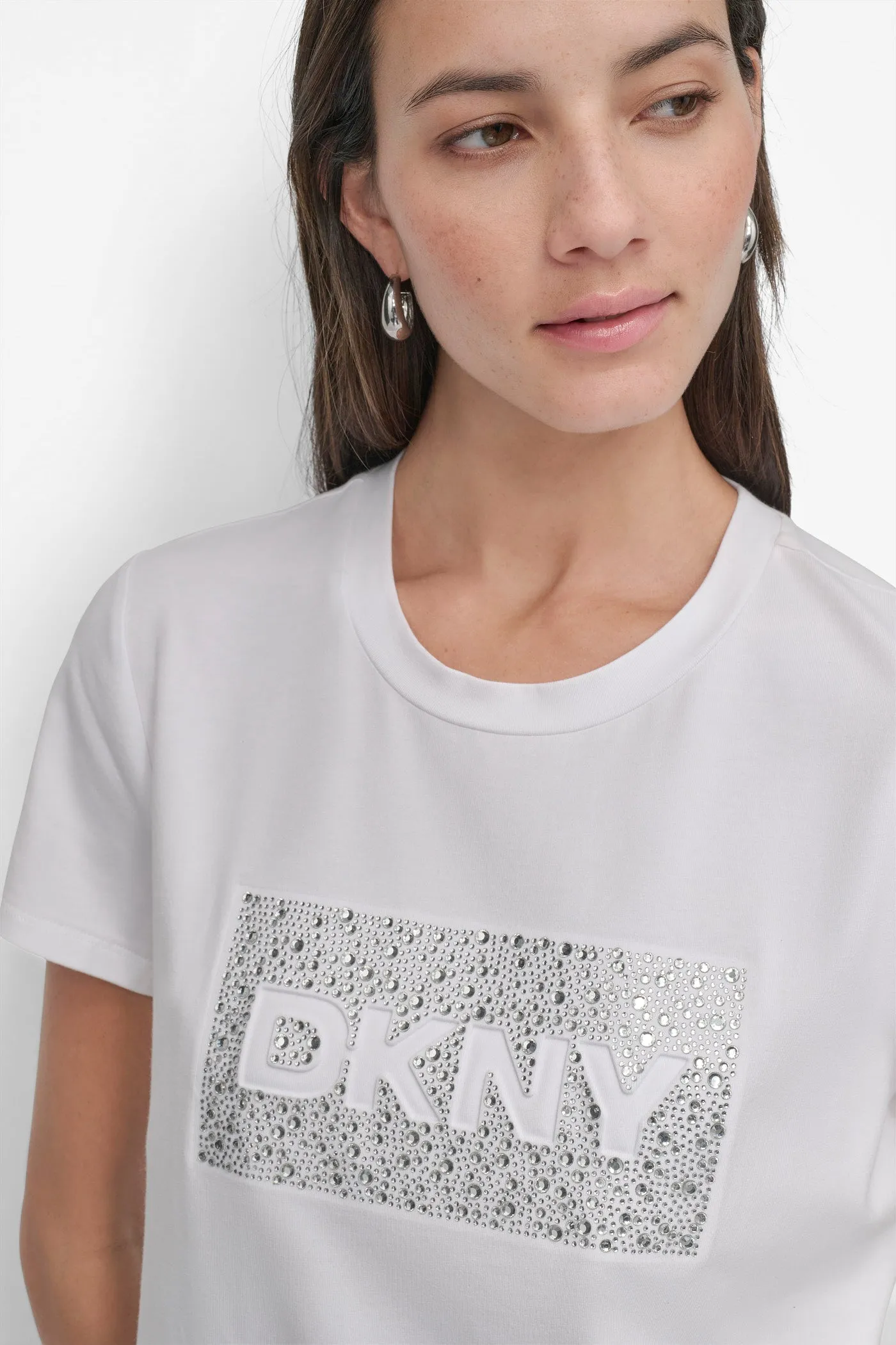 SHORT SLEEVE STUD LOGO TEE sold by DKNY product image thumbnail 4