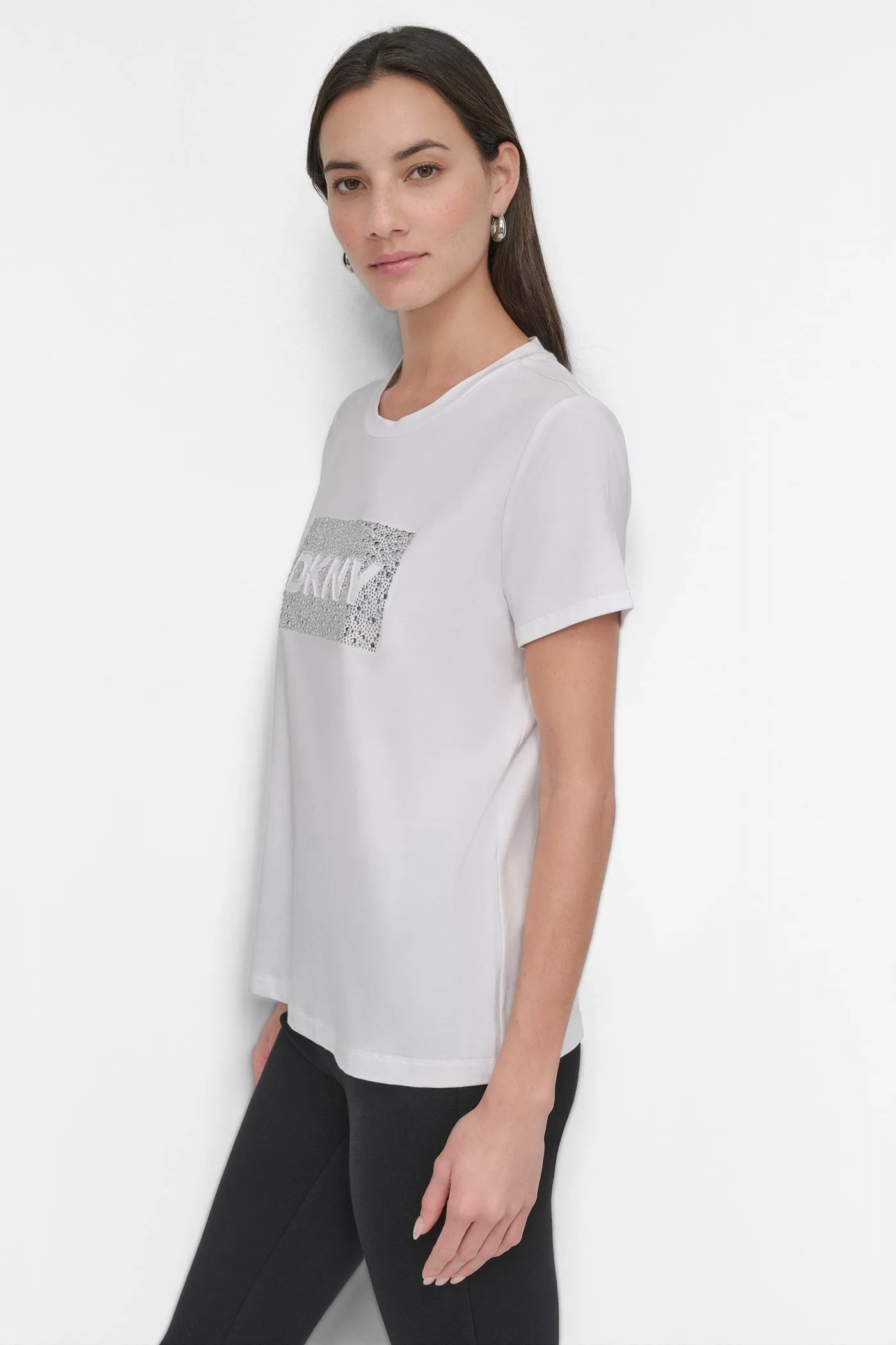 SHORT SLEEVE STUD LOGO TEE sold by DKNY product image thumbnail 3