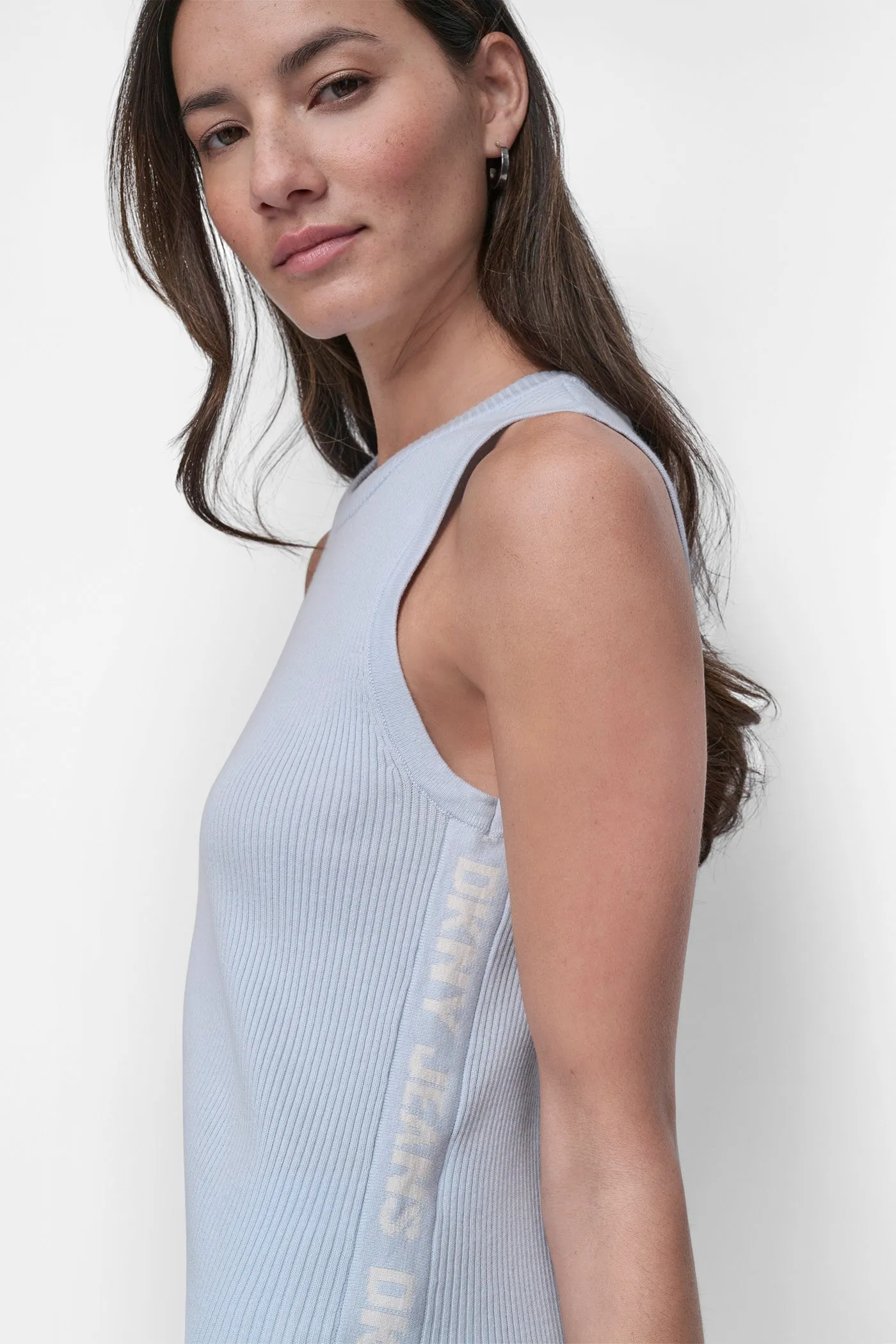 SIDE LOGO TRIM RIB SLEEVELESS sold by DKNY product image thumbnail 4