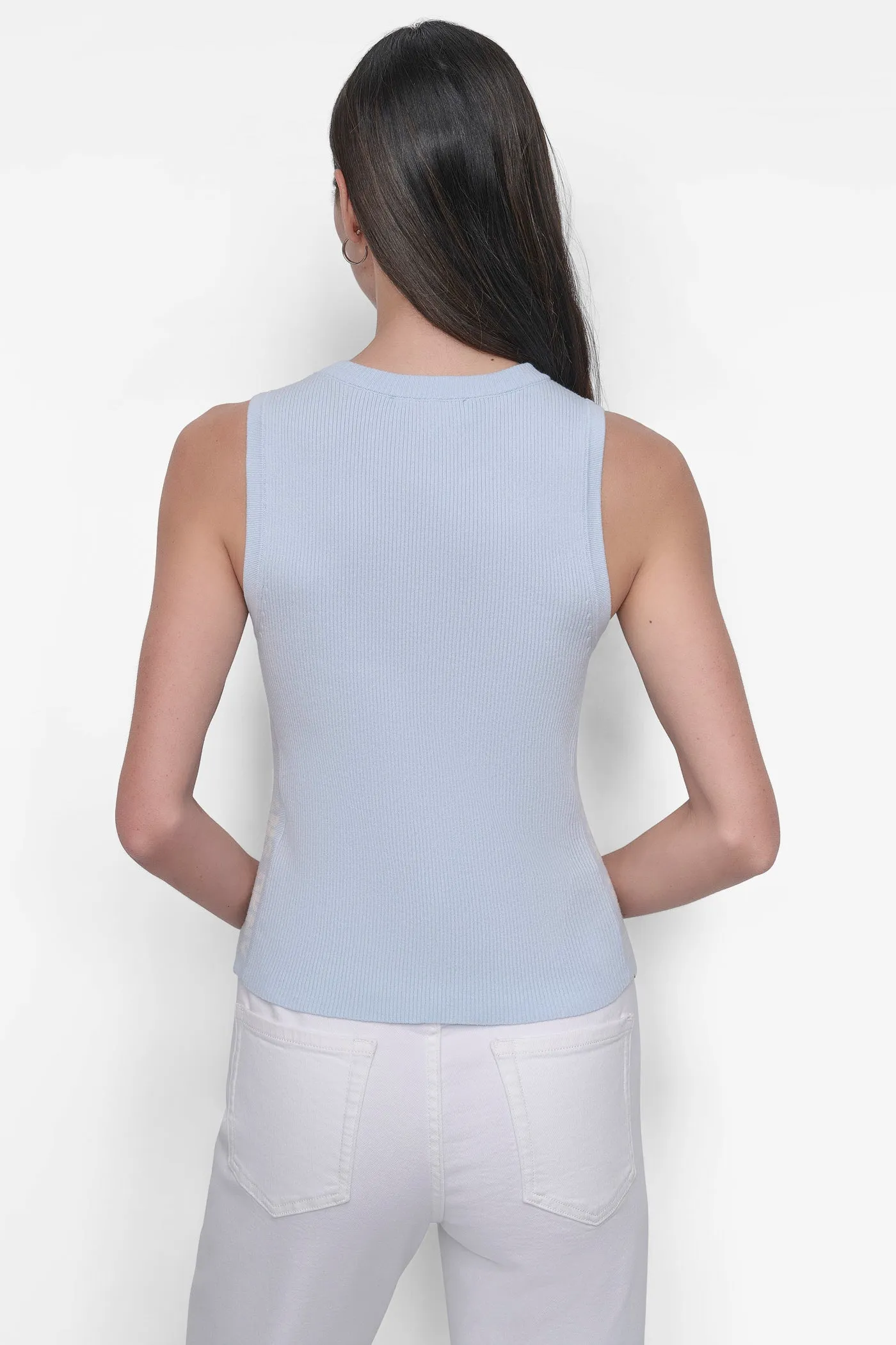 SIDE LOGO TRIM RIB SLEEVELESS sold by DKNY product image thumbnail 2