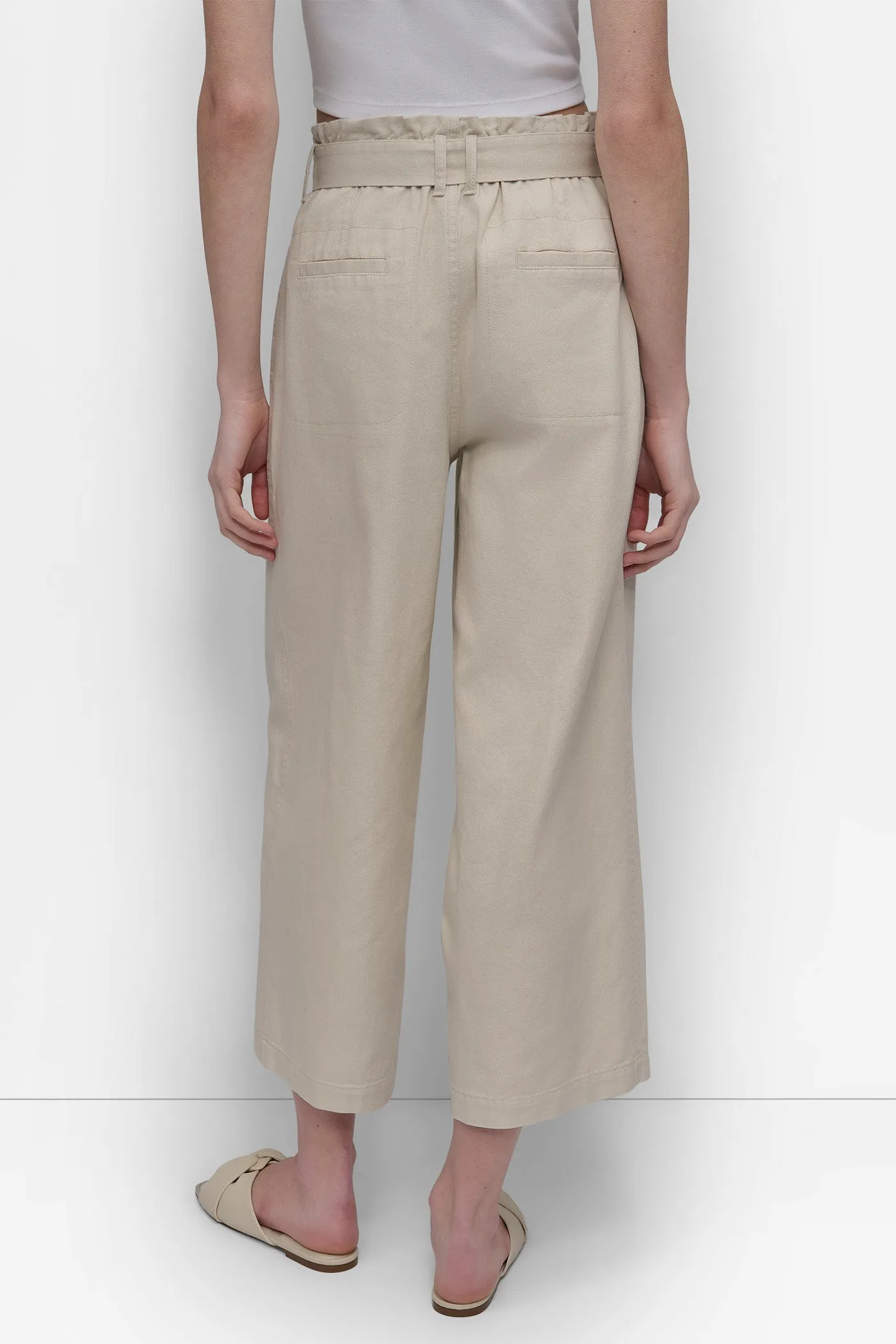 HIGH WAIST PAPER BAG PANT WITH SELF BELT sold by DKNY product image thumbnail 2