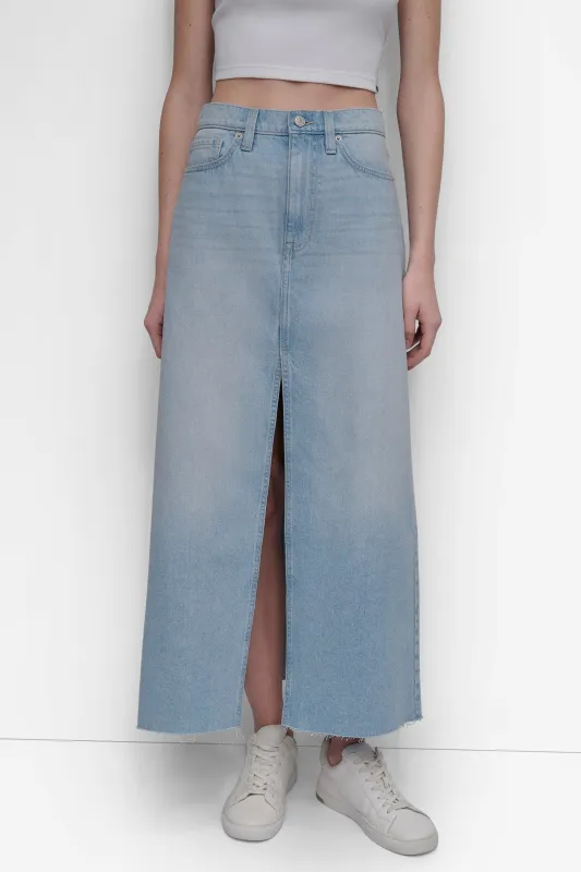 HIGH RISE A-LINE MAXI SKIRT sold by DKNY