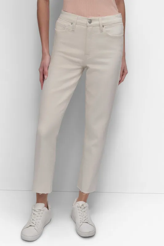 HIGH RISE CLASSIC STRAIGHT WITH RAW HEM sold by DKNY