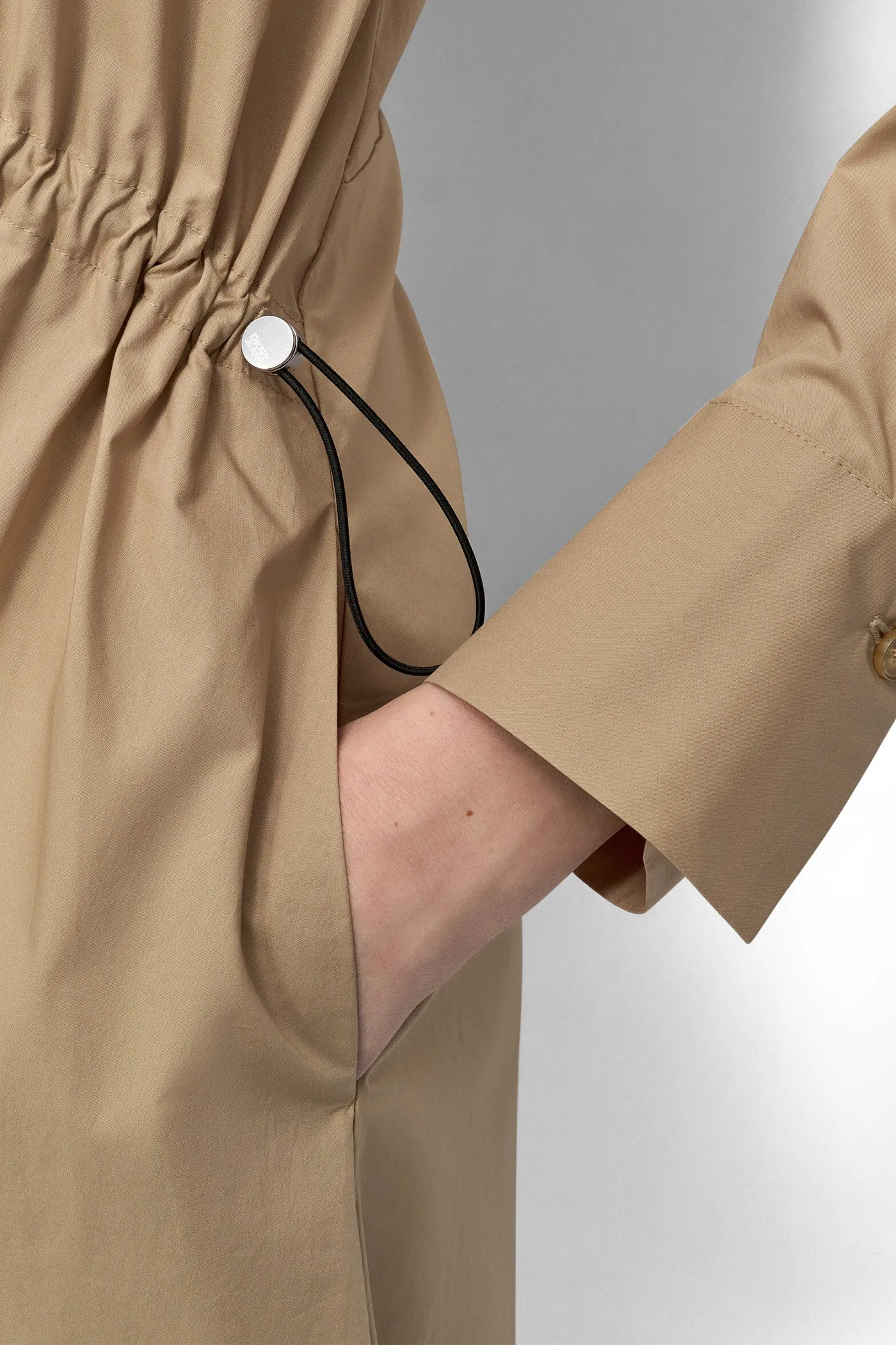 ADJUSTABLE WAIST MIDI SHIRT DRESS sold by DKNY product image thumbnail 5