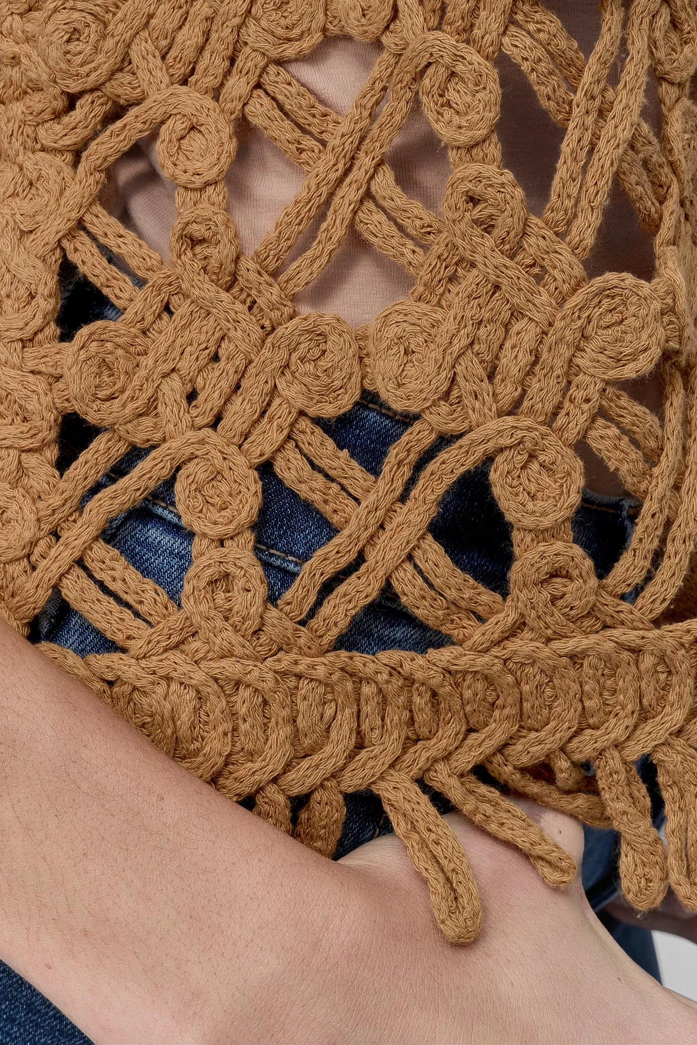 CROPPED FRINGE CROCHET TANK sold by DKNY product image thumbnail 5