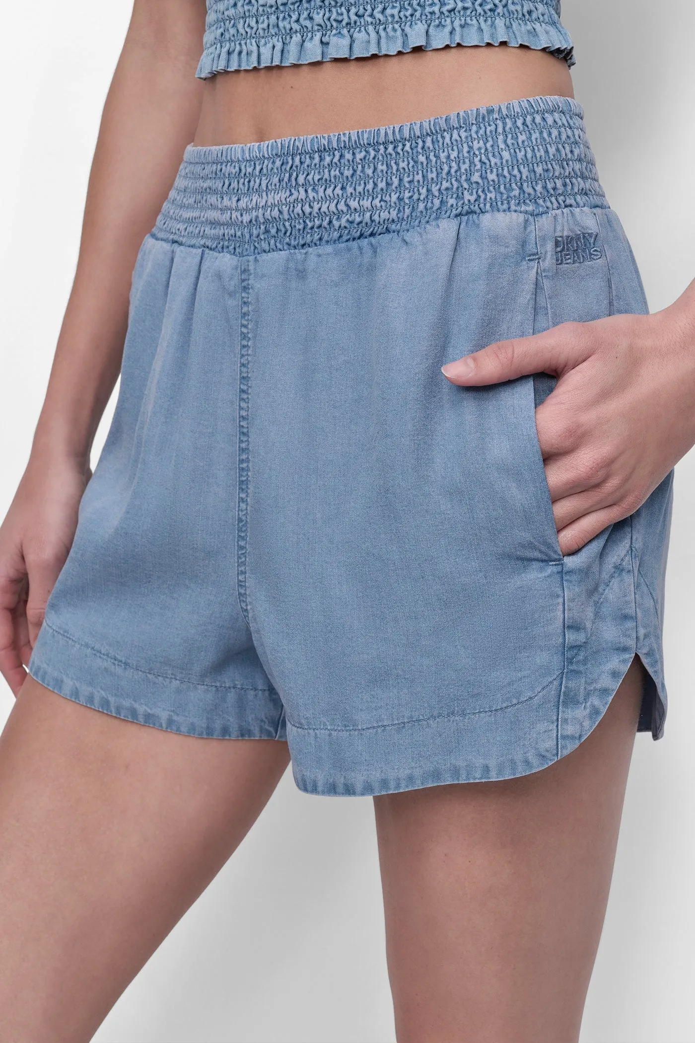 HIGH-RISE TENCEL™ SHORTS sold by DKNY product image thumbnail 5