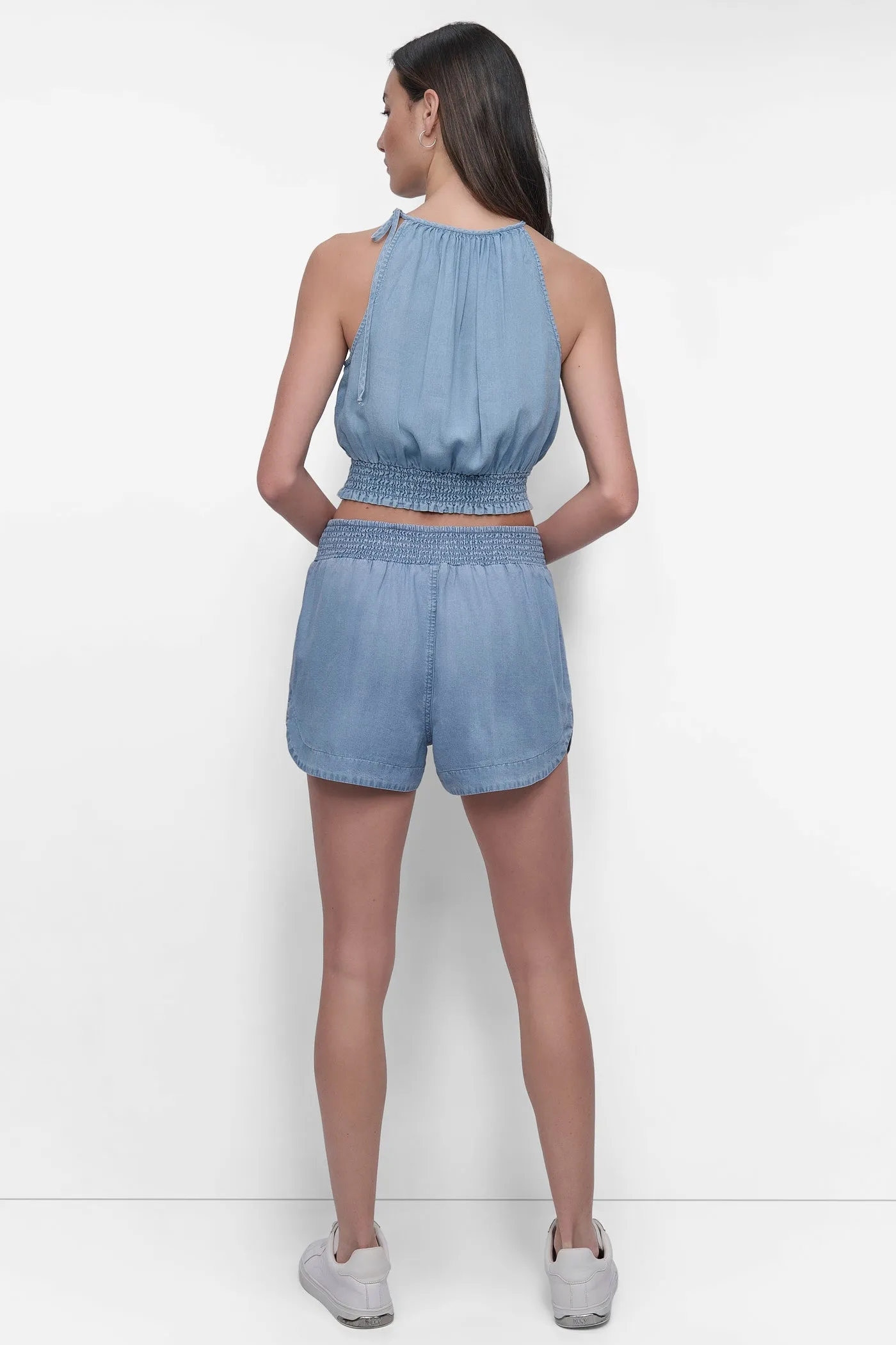 HIGH-RISE TENCEL™ SHORTS sold by DKNY product image thumbnail 4