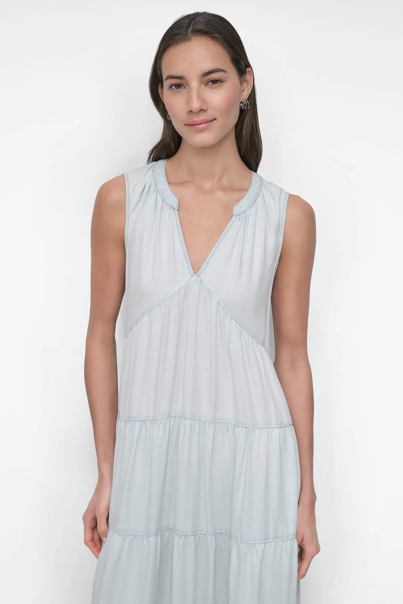 TENCEL TIERED MIDI SWING DRESS sold by DKNY product image thumbnail 3