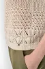 OPEN POINTELLE KNIT SWEATER TEE sold by DKNY