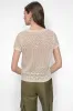 OPEN POINTELLE KNIT SWEATER TEE sold by DKNY