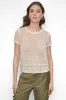 OPEN POINTELLE KNIT SWEATER TEE sold by DKNY